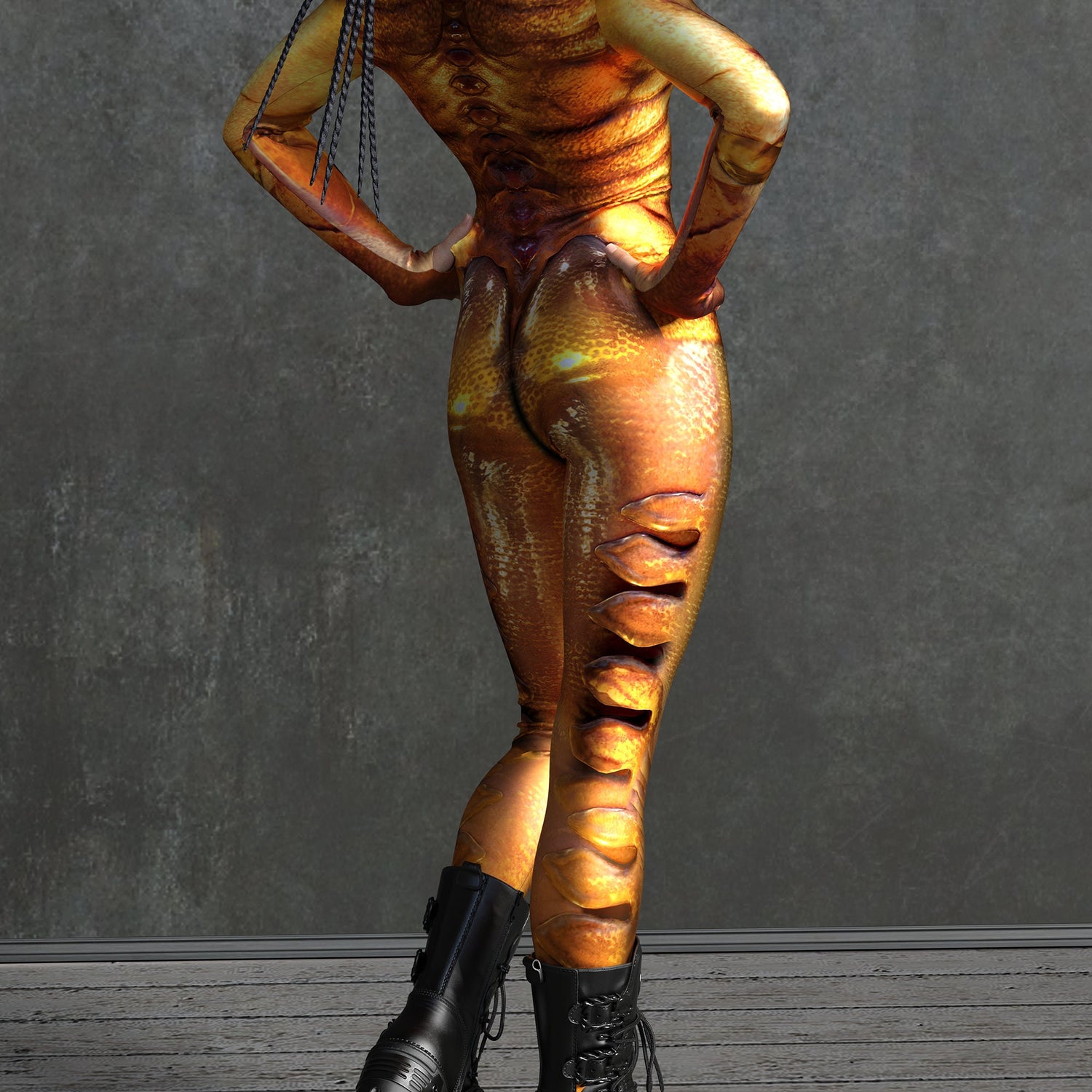 Women Golden Alien Costume