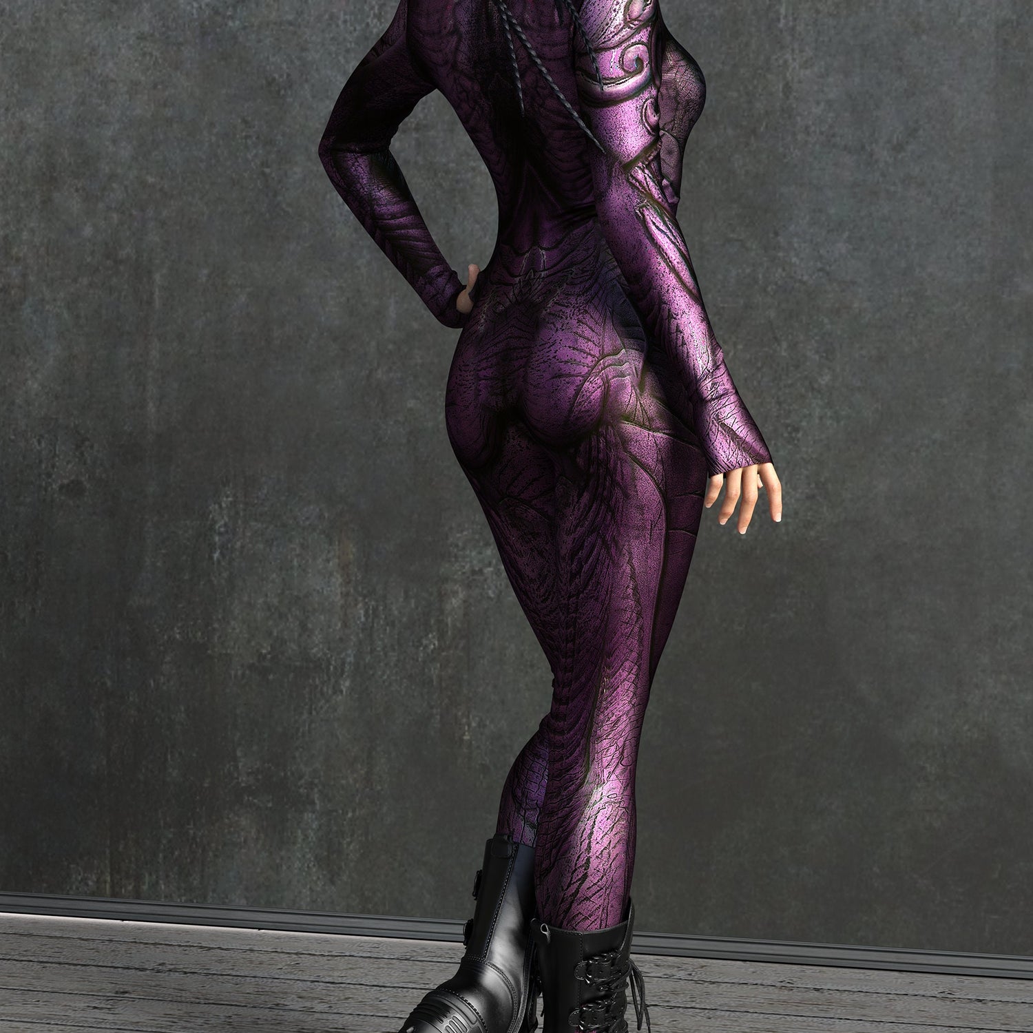 Women Wood Demon Purple Costume