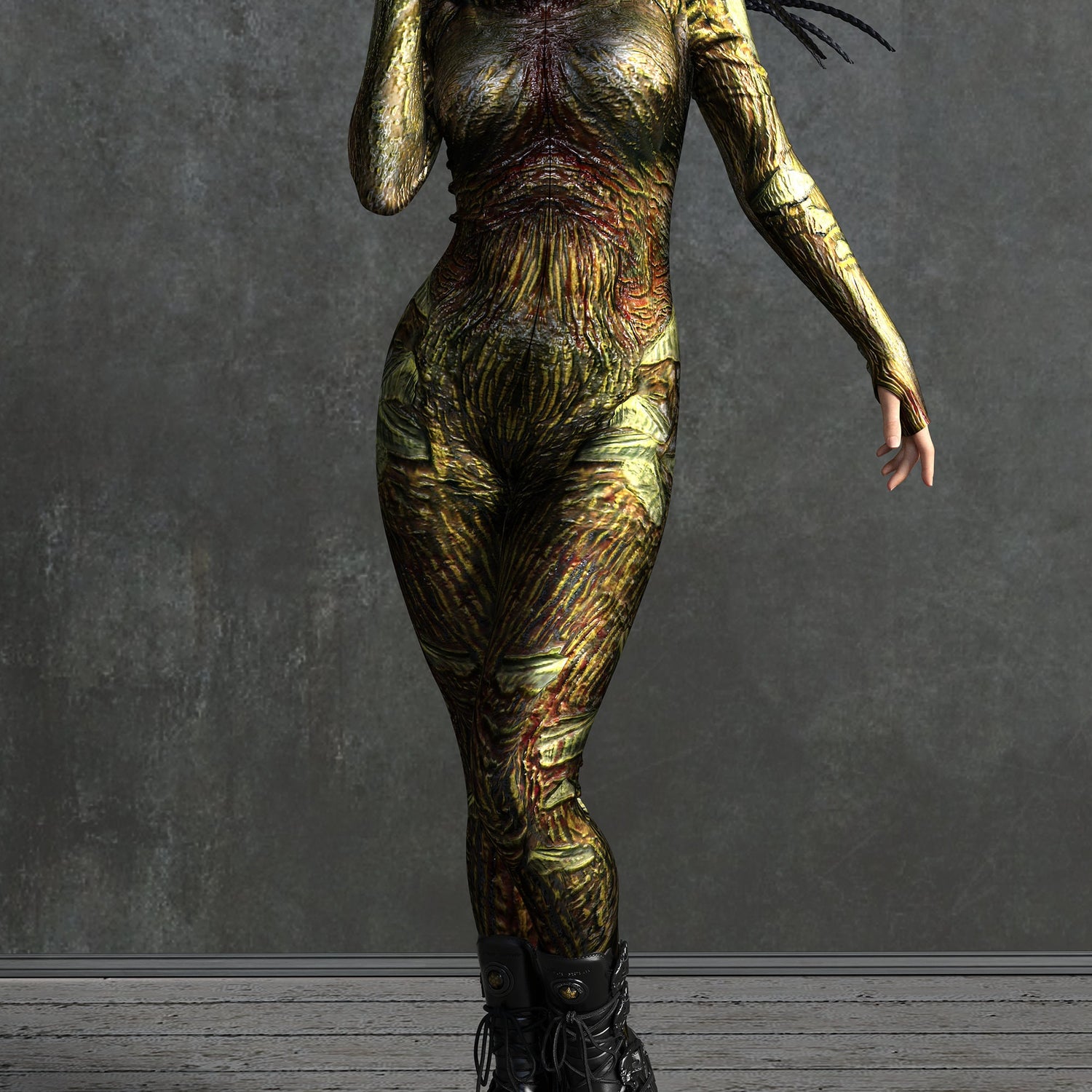 Mokujin Demon Costume Lycra
