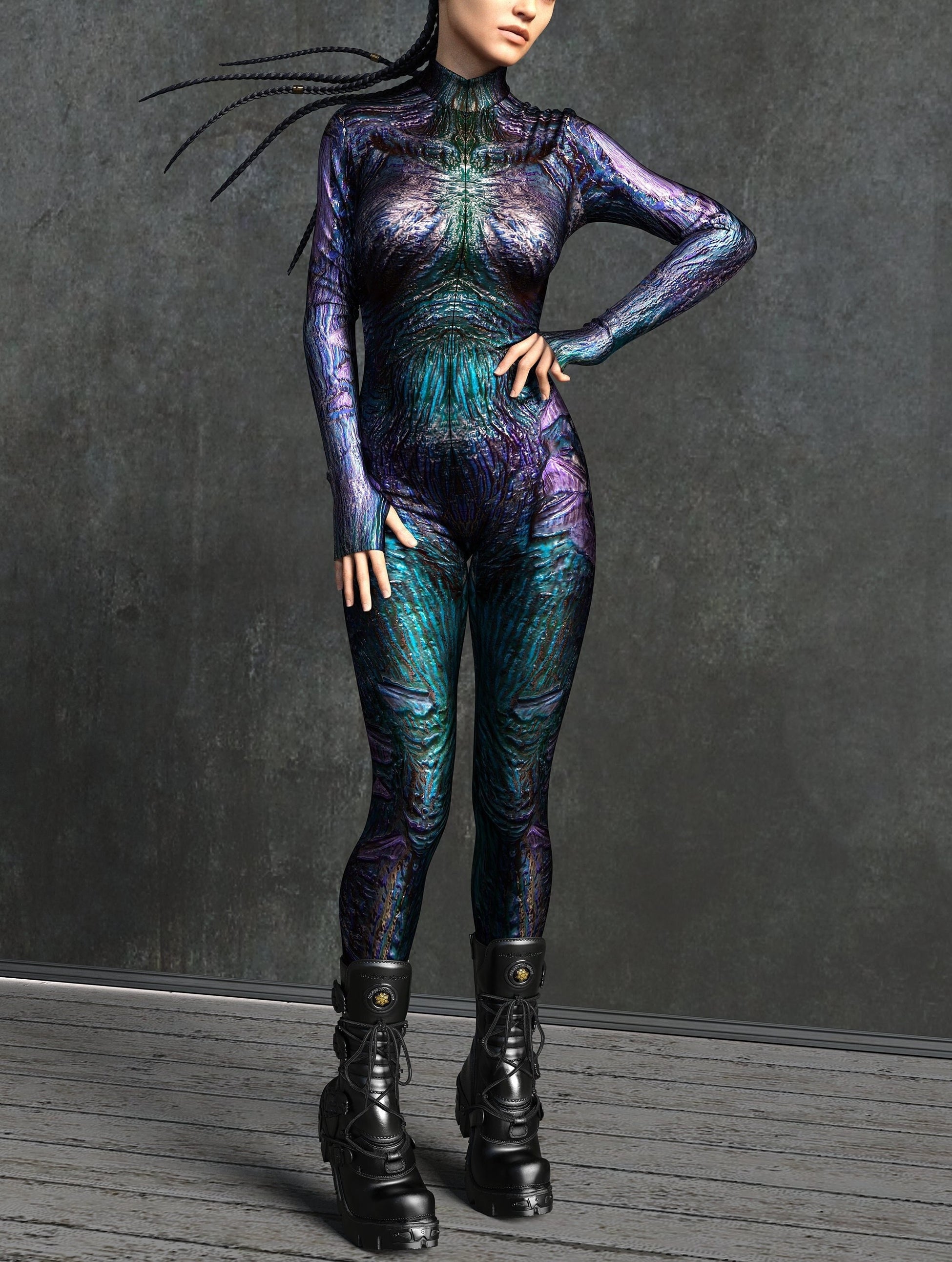 Mokujin Demon Purple Costume 2