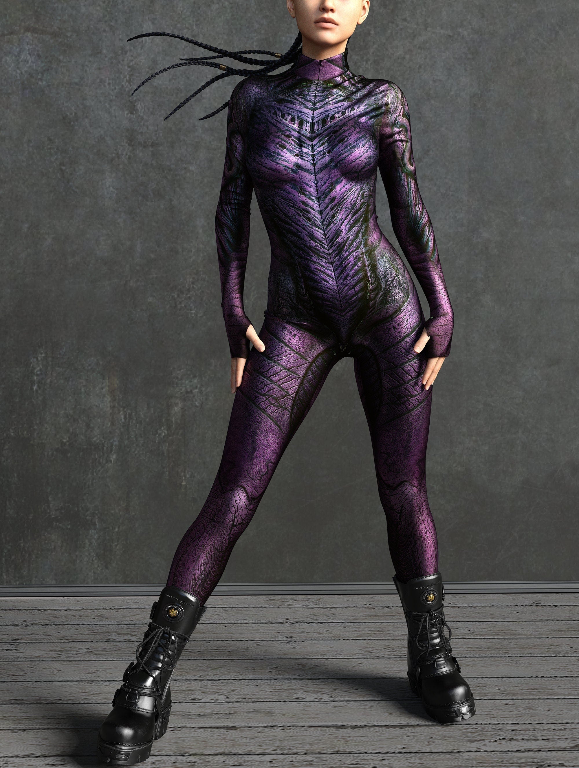 Wood Demon Purple Costume 2