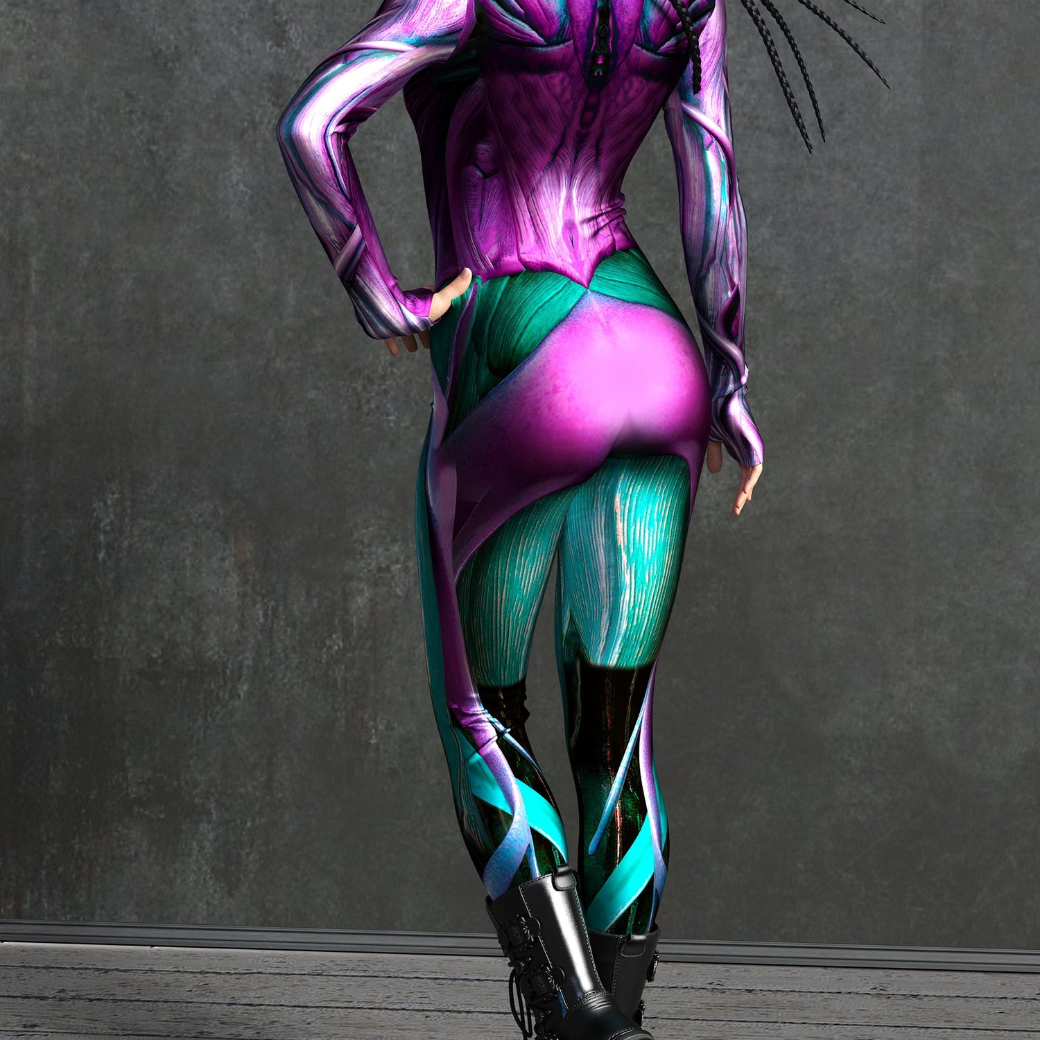 Praying Mantis Purple Costume 3