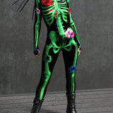 Green Flower Skeleton Costume