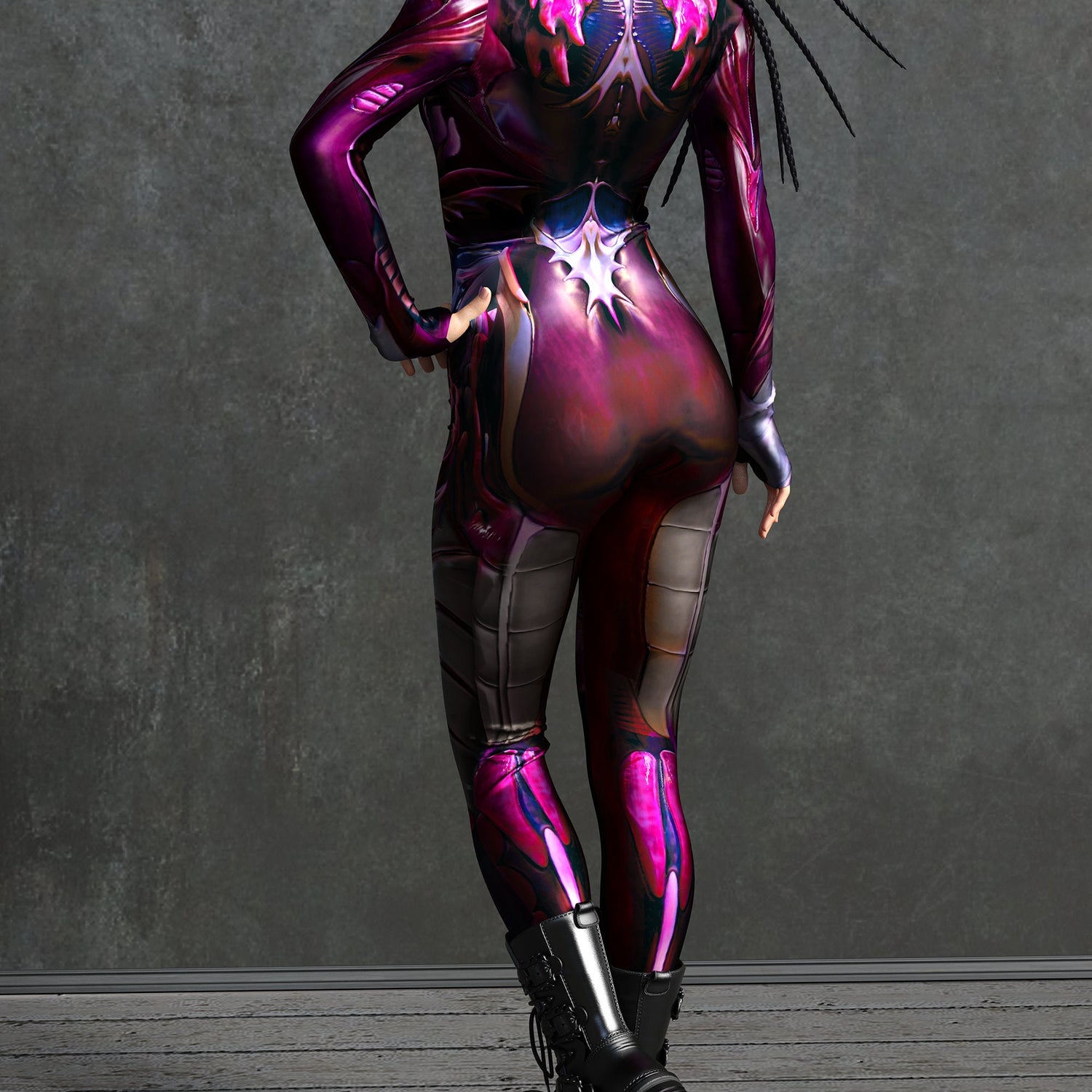 Lucid Alien Magenta Costume 3