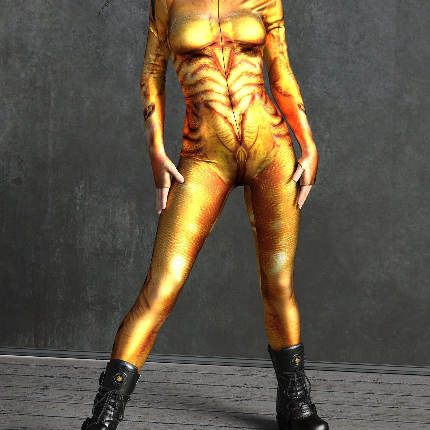 Golden Alien Costume Gold