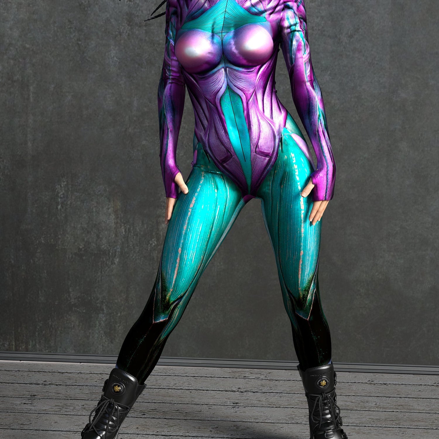 Praying Mantis Purple Costume Purple