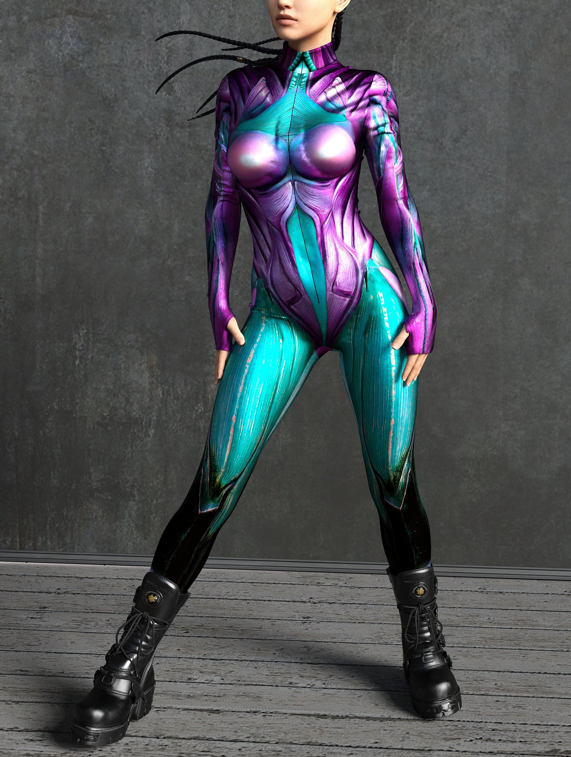 Praying Mantis Purple Costume 2