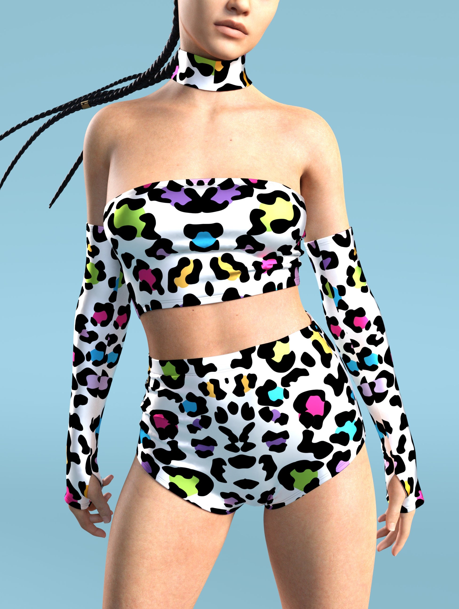 Festive Cheetah Tube Top 1
