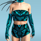 Blue Shananagans Tube Top