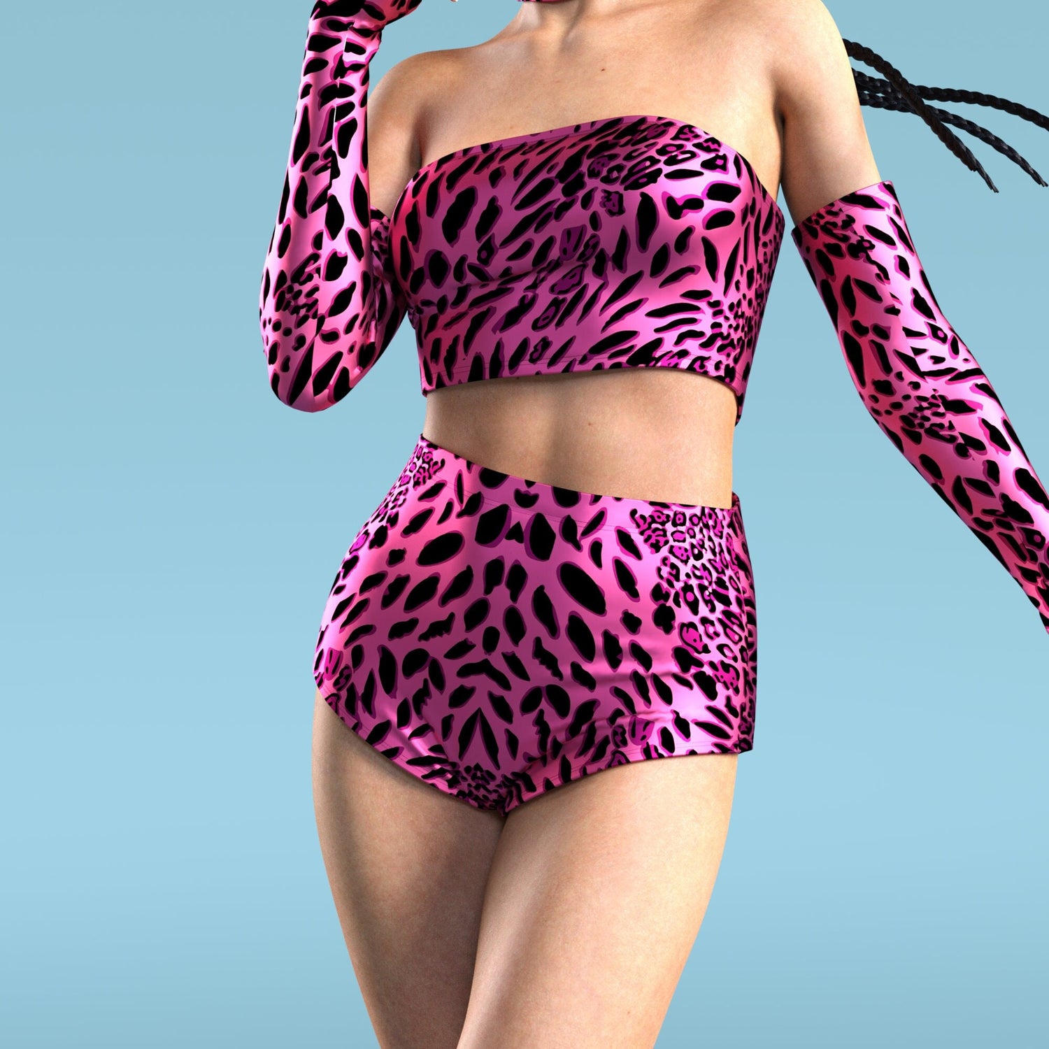 Pink Leopardy Tube Top