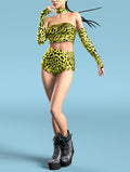 Yellow Leopardy Tube Top