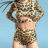 Cheetah Long Belt Top