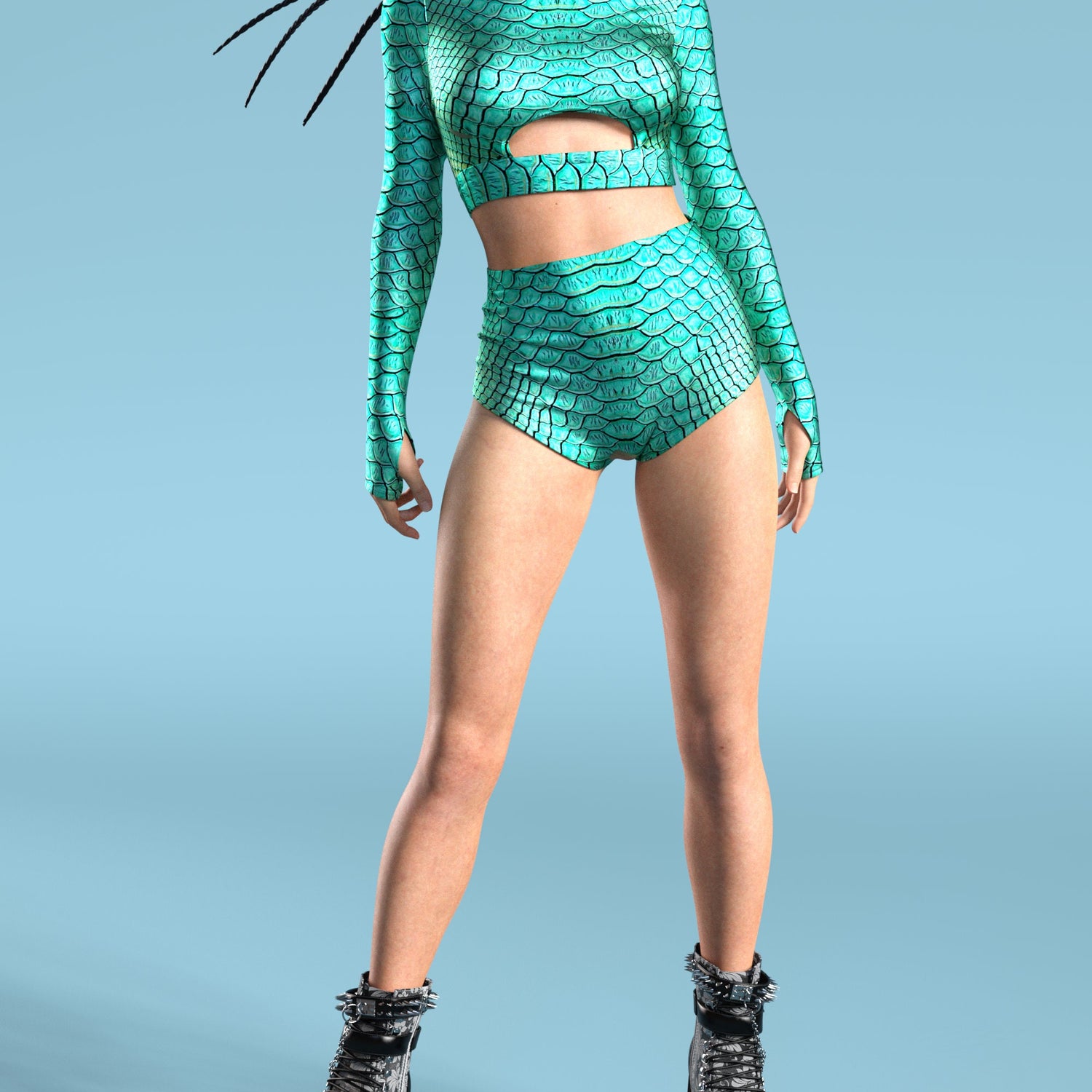 Dragon Born High Waist Shorts 3