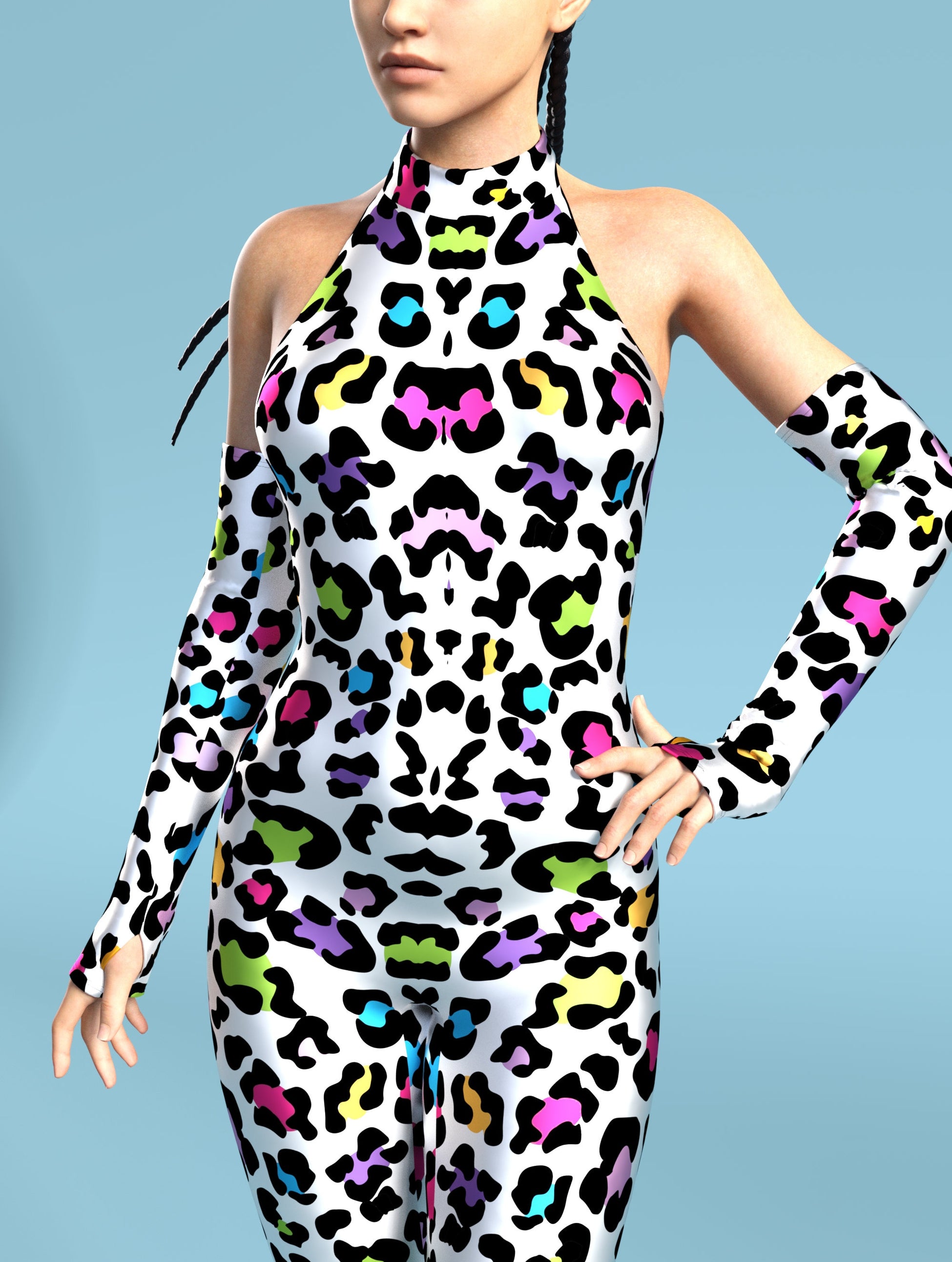 Festival Cheetah Neck Tie Costume 1