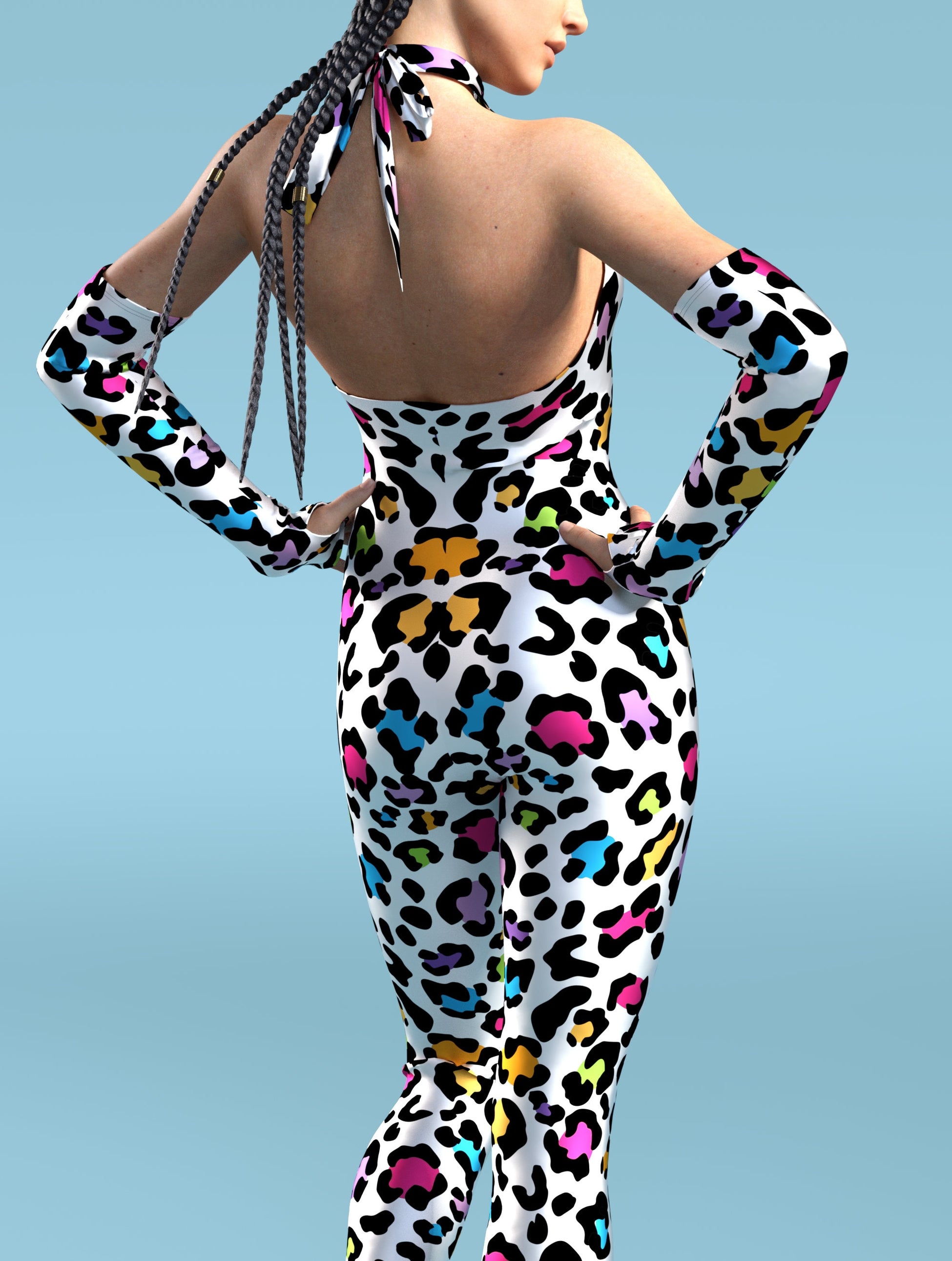 Festival Cheetah Neck Tie Costume 2