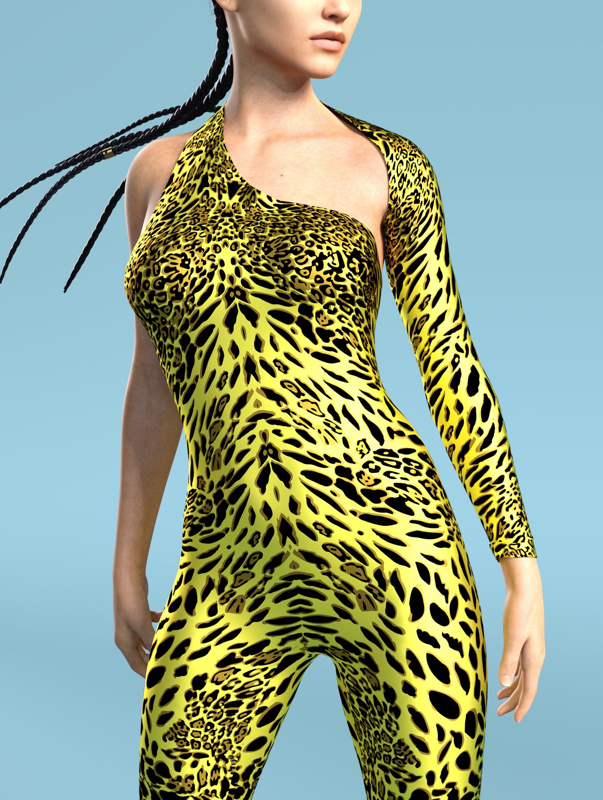 Yellow Leopardy Asymmetrical2 Costume 1
