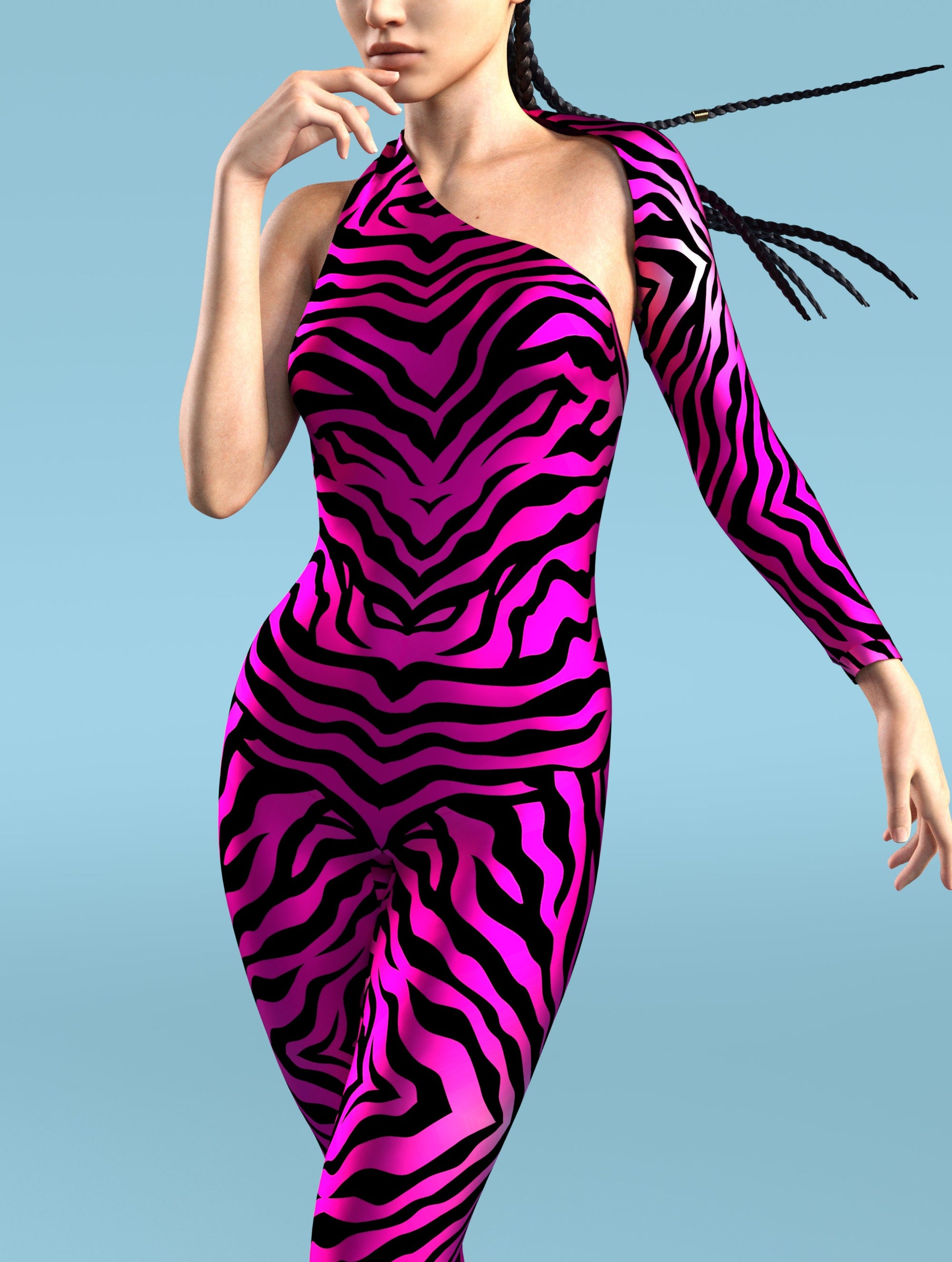 Pink Zebry Asymmetrical2 Costume 1