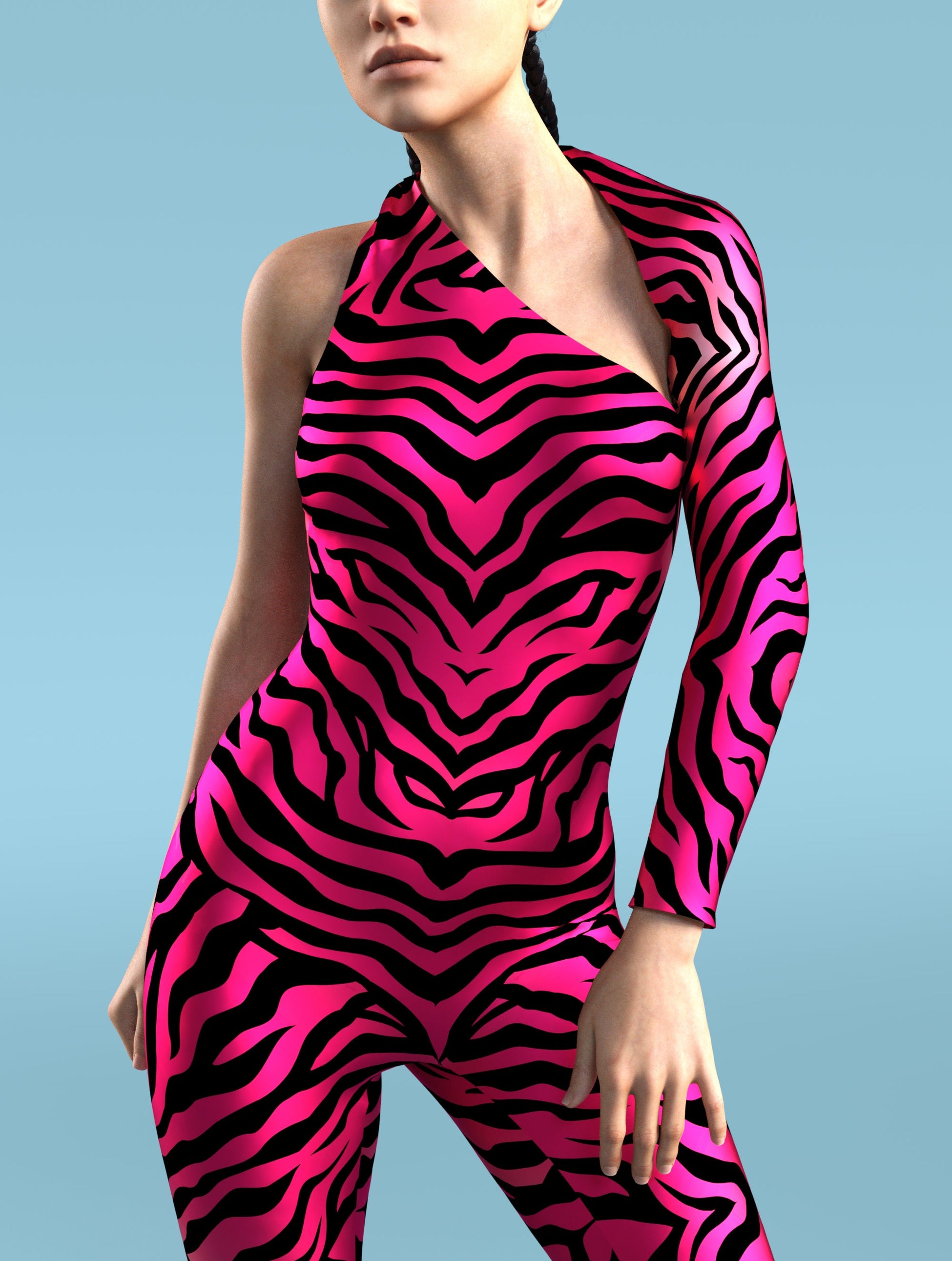 Red Zebry Asymmetrical2 Costume 1