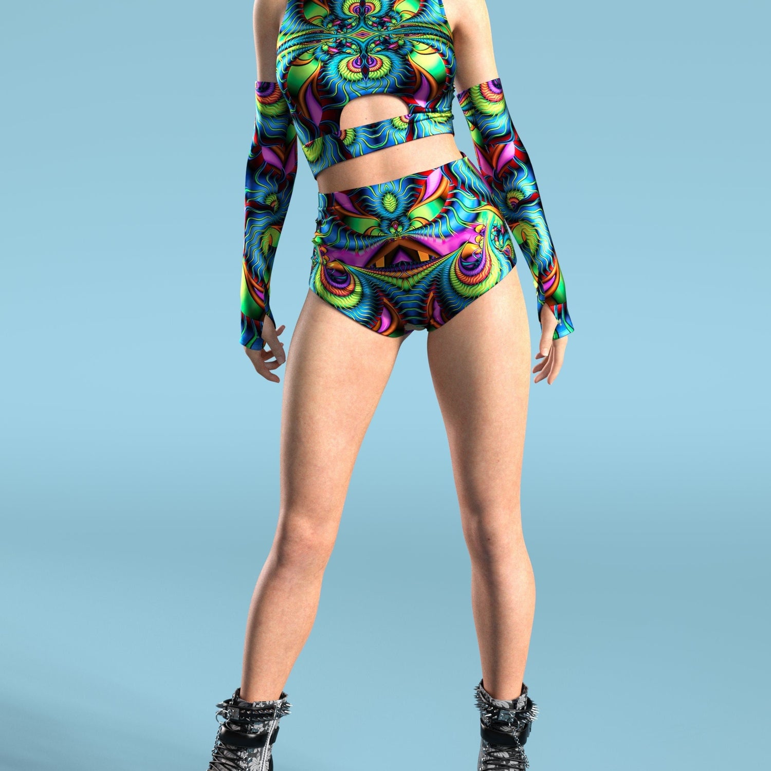 Illusion Tunnel Hooded Set Green