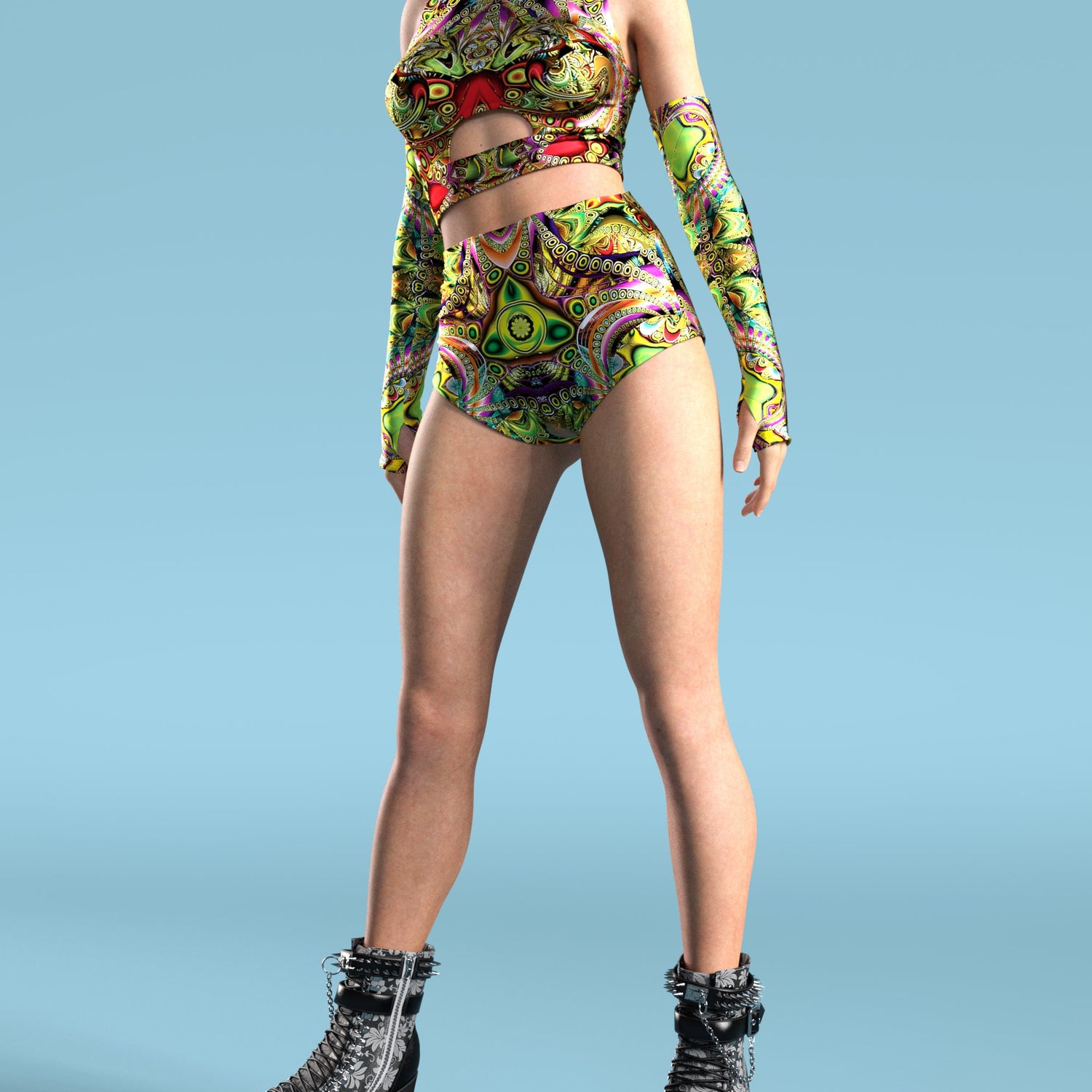 Lost in the Grasshopper Hooded Set Green