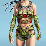 Lost in the Grasshopper Hooded Belt Top