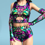 Nebula Chaos Green Hooded Set