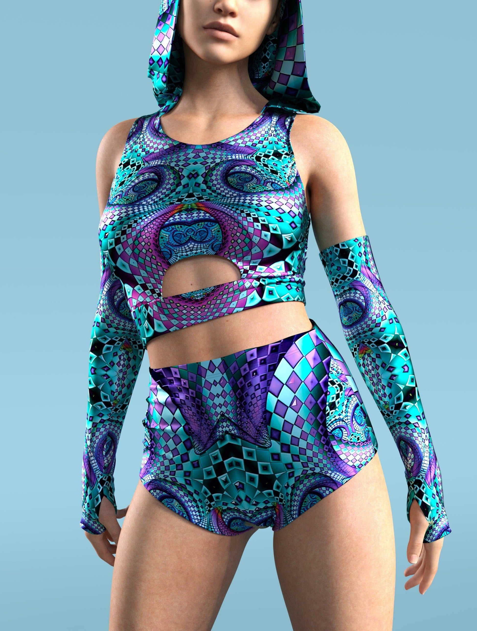 Jupiter Clown High Waist Shorts 1