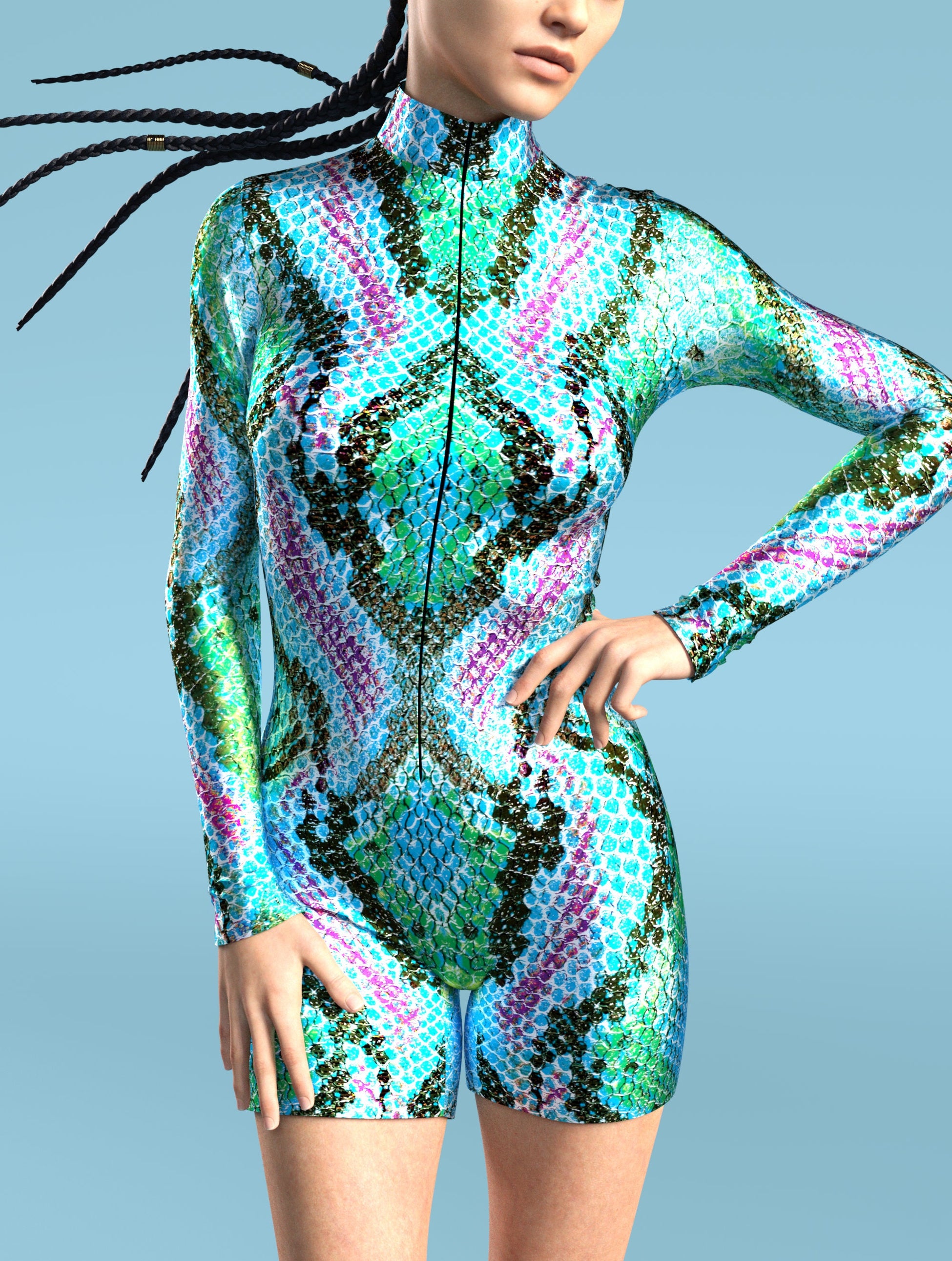 Crocodile Dundy Biker Costume 1
