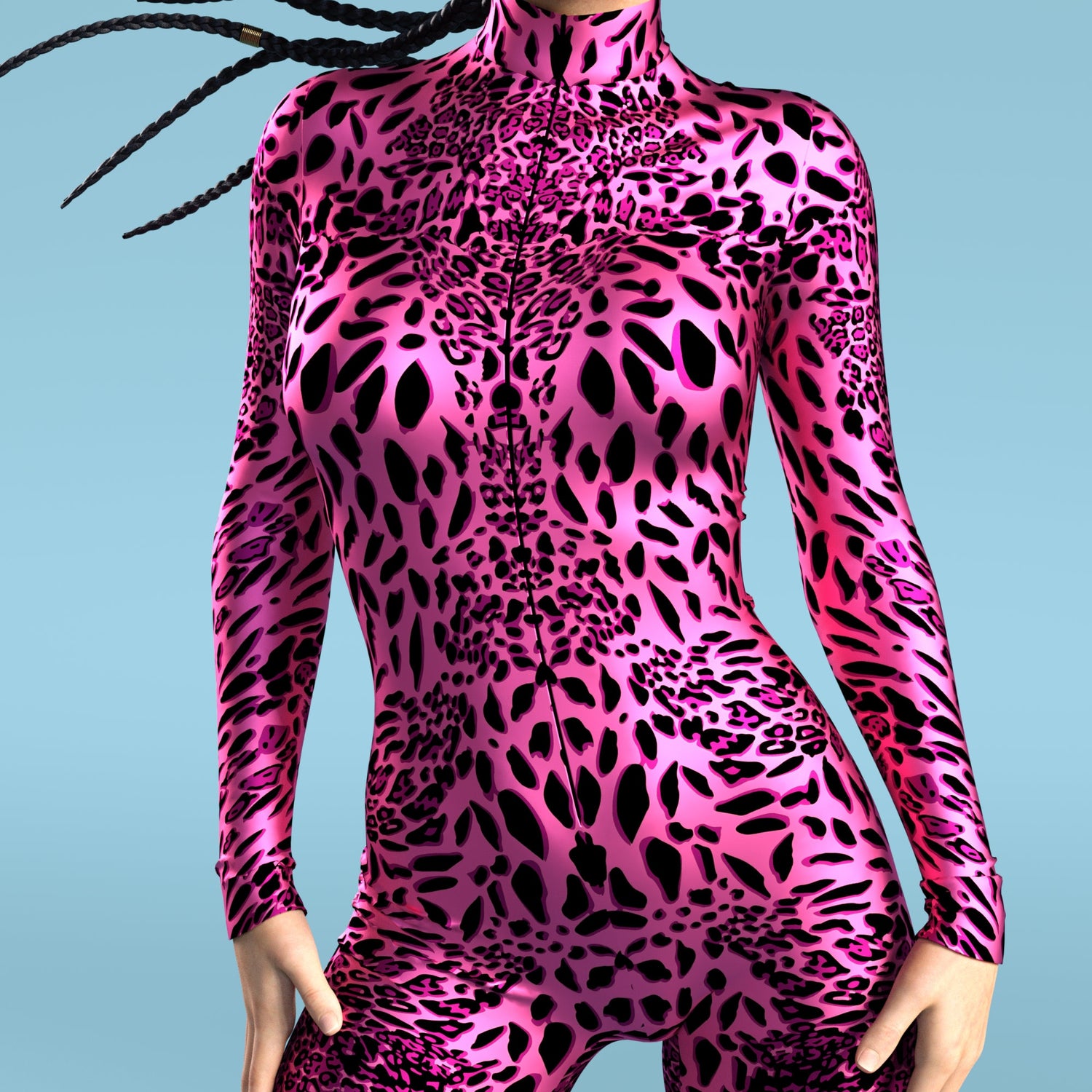 Pink Leopardy Biker Costume