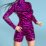 Pink Zebra Biker Costume