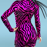 Pink Zebra Biker Costume