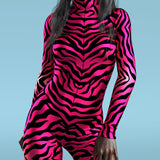 Red Zebra Biker Costume