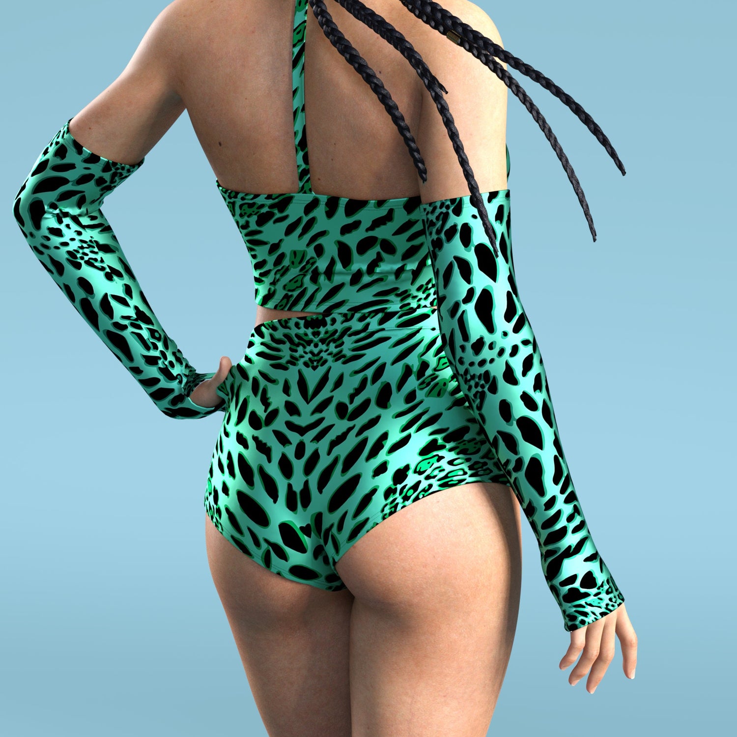 Green Leopardy Tube Set