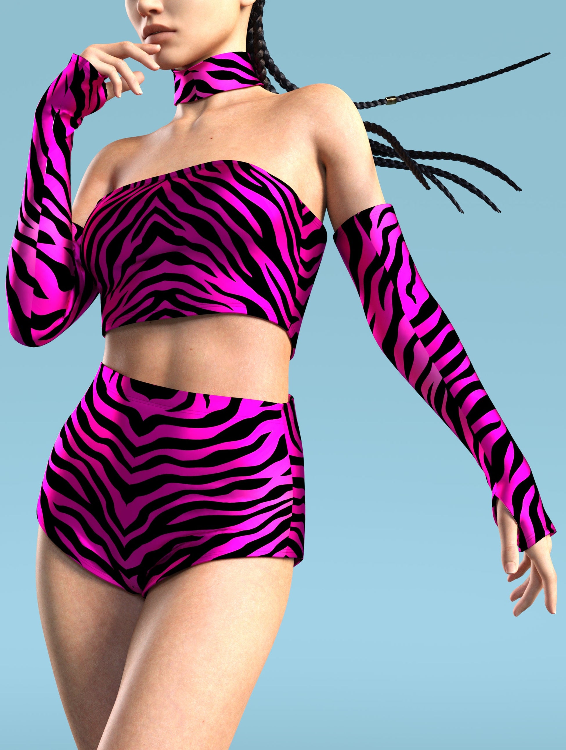 Pink Zebry Tube Set 1