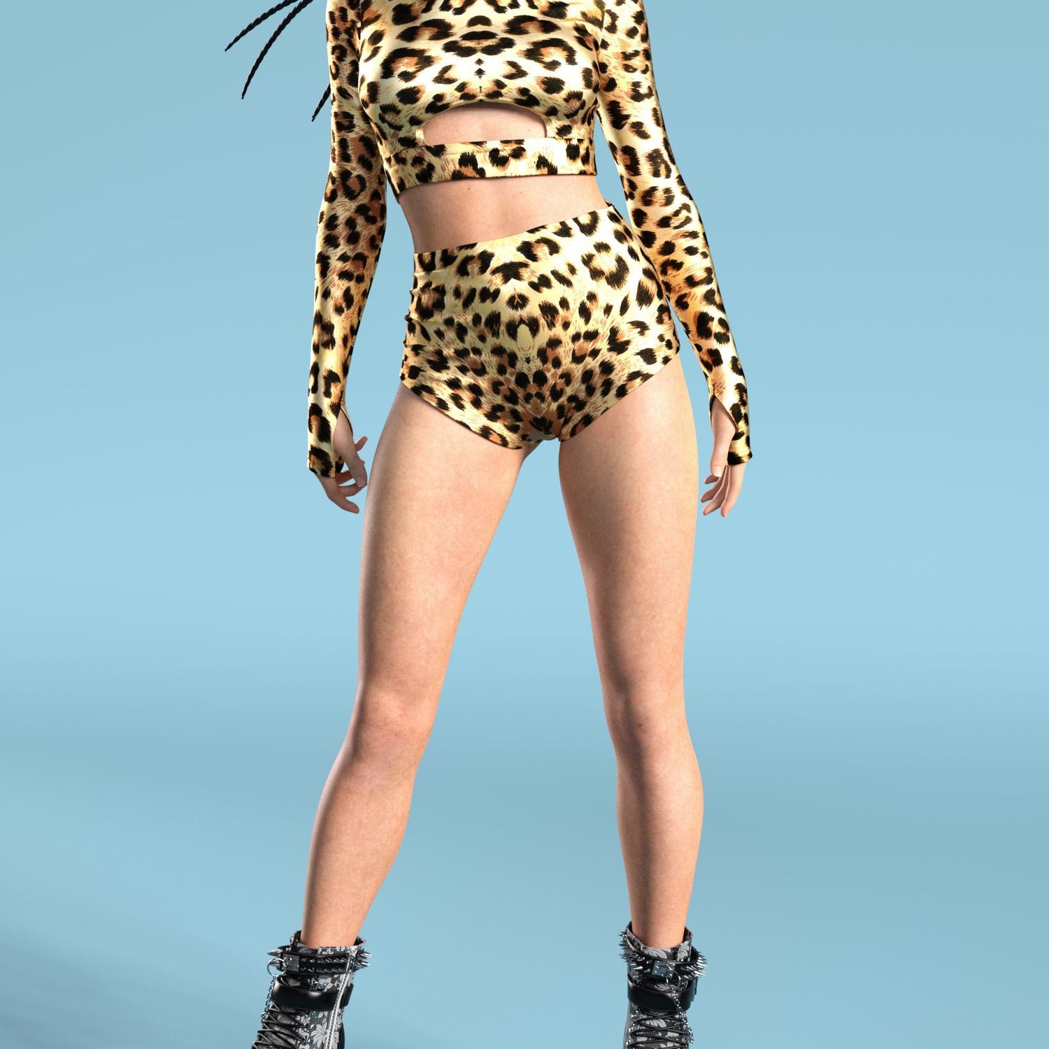 Cheetah High Waist Shorts Festival