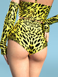 Yellow Leopardy High Waist Shorts