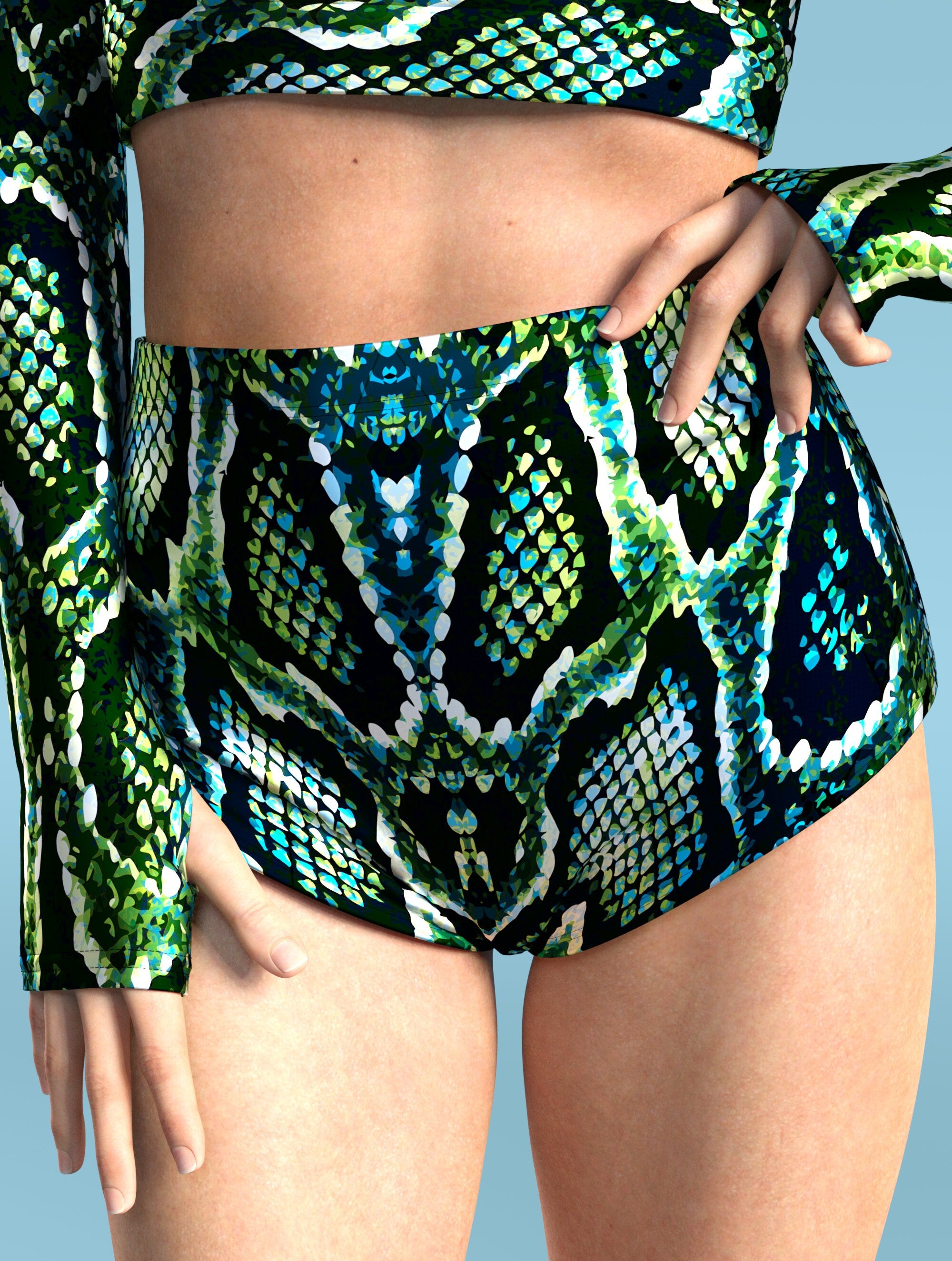 Green Anaconda LB Set Lycra