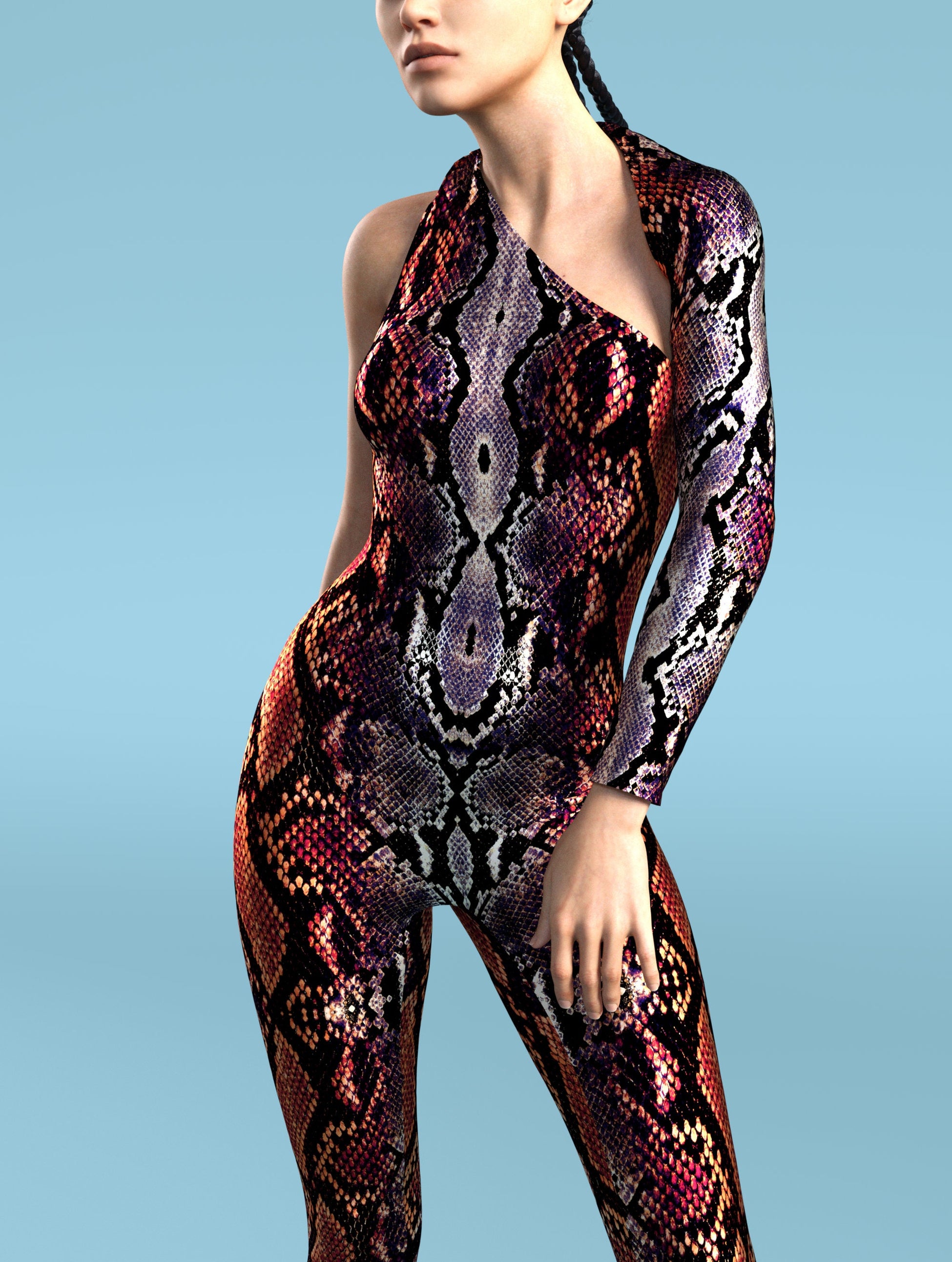 Red MF Asymmetrical2 Costume 1
