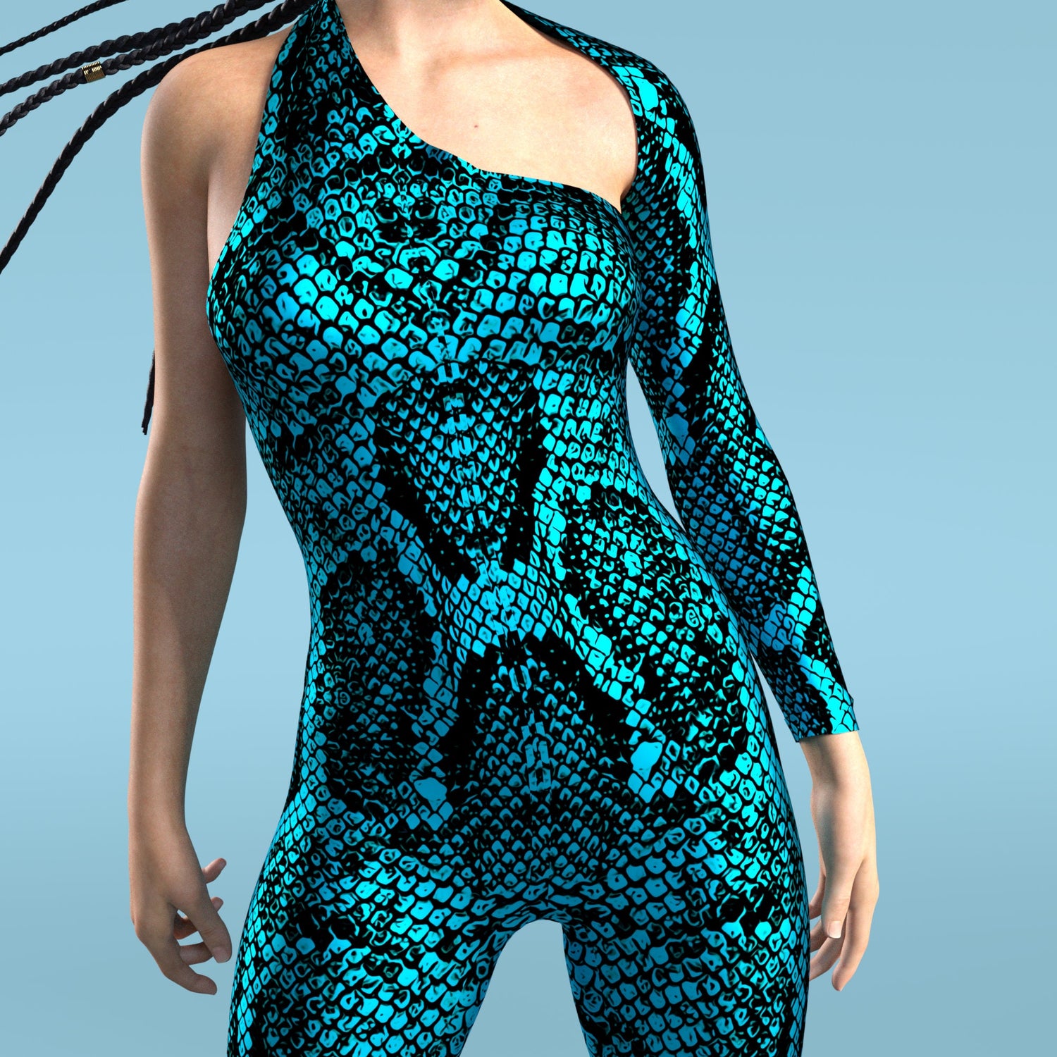 Blue Shan Asymmetrical2 Costume