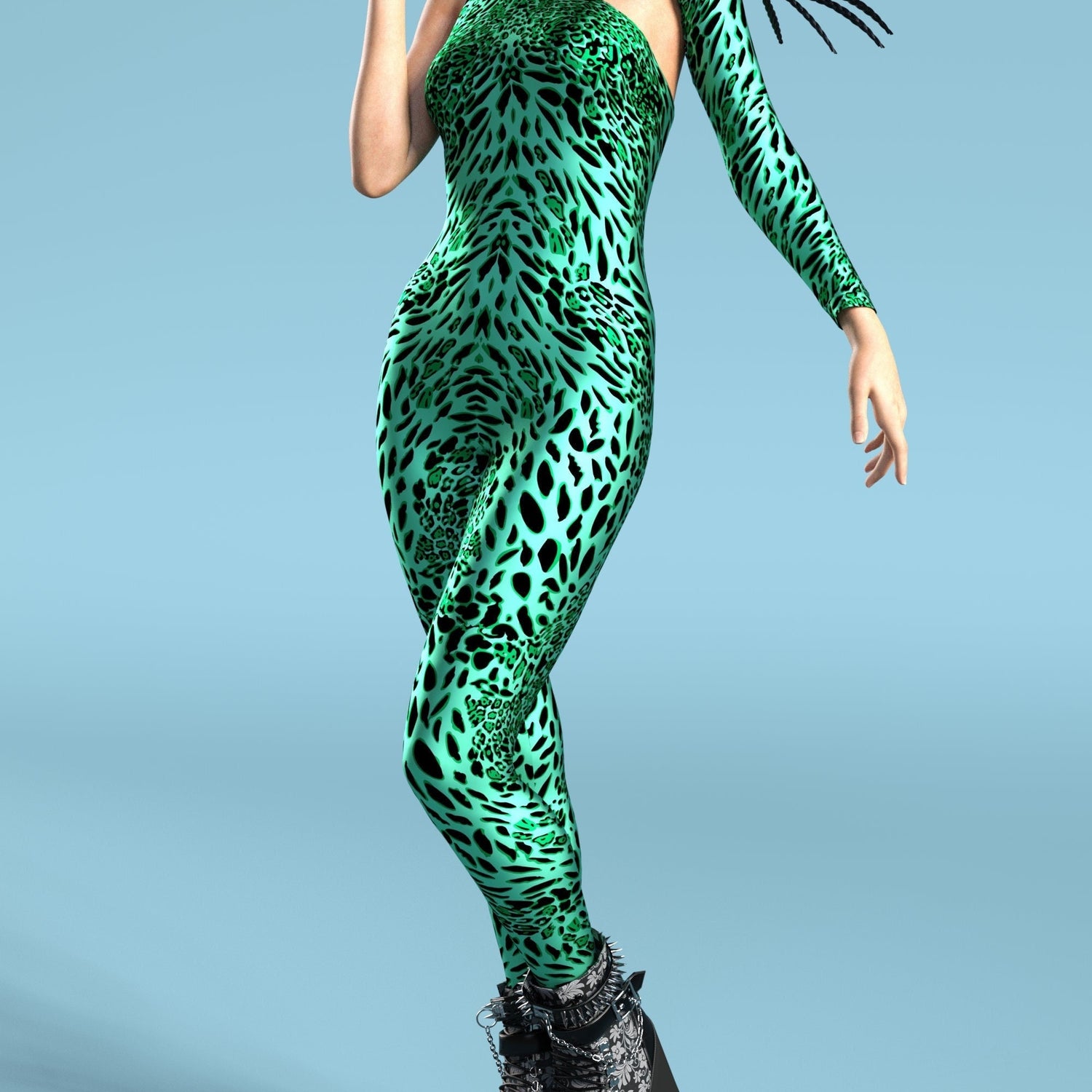 Green Leopardy Asymmetrical2 Costume Festival, Cosplay