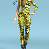 Yellow Leopardy Asymmetrical2 Costume