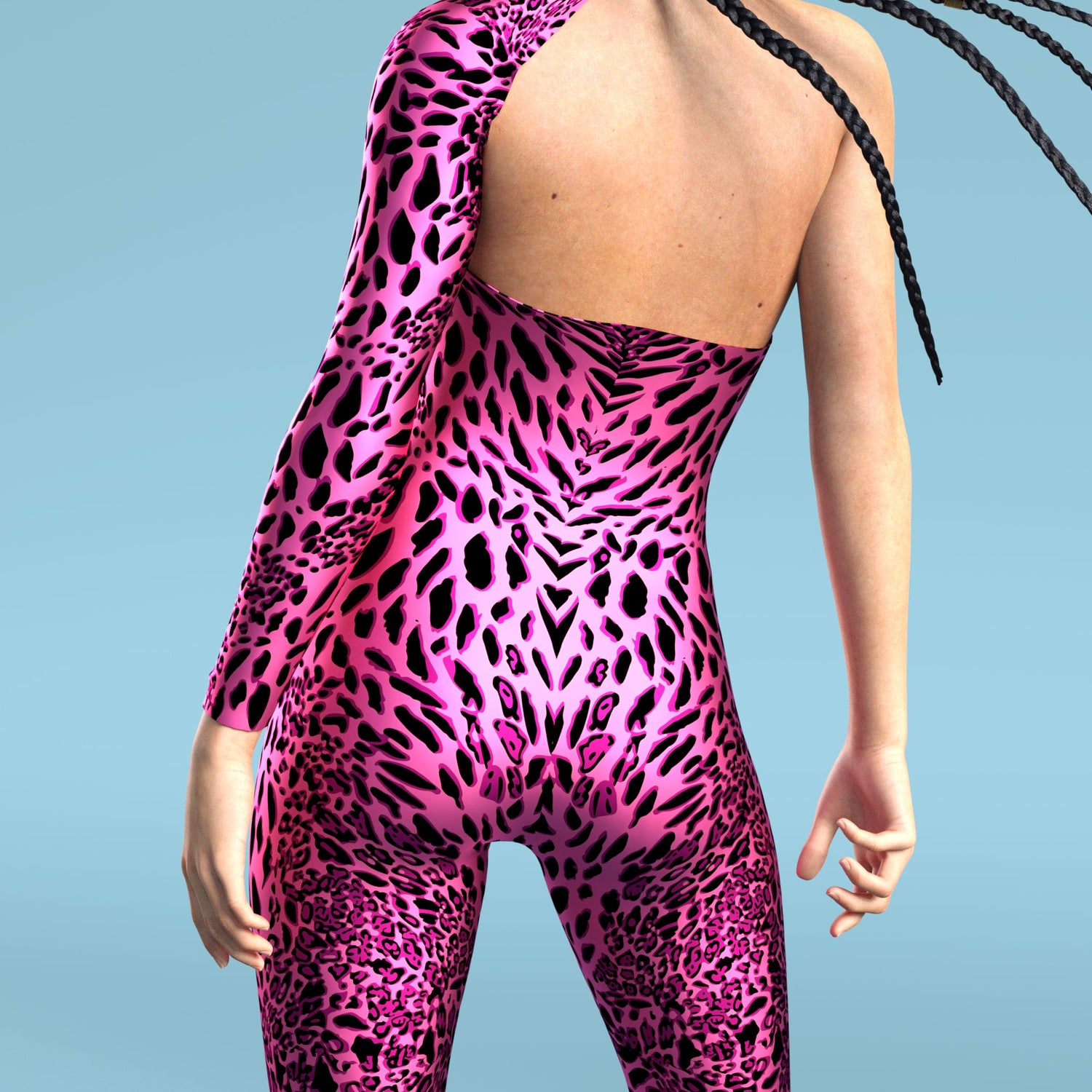 Pink Leopardy Asymmetrical2 Costume Pink
