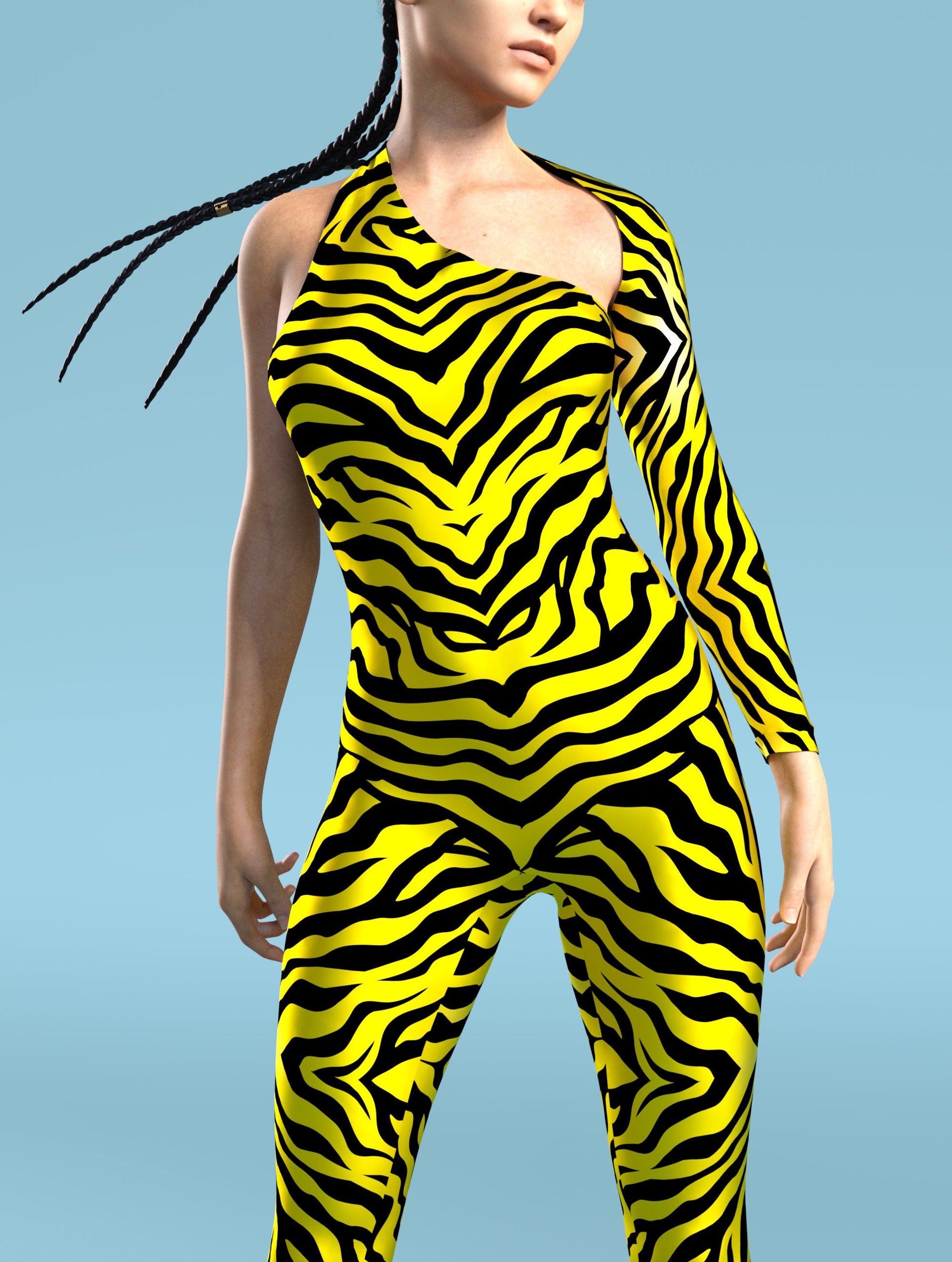 Yellow Zebry Asymmetrical2 Costume 1