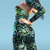 Green Anaconda Asymmetrical2 Costume