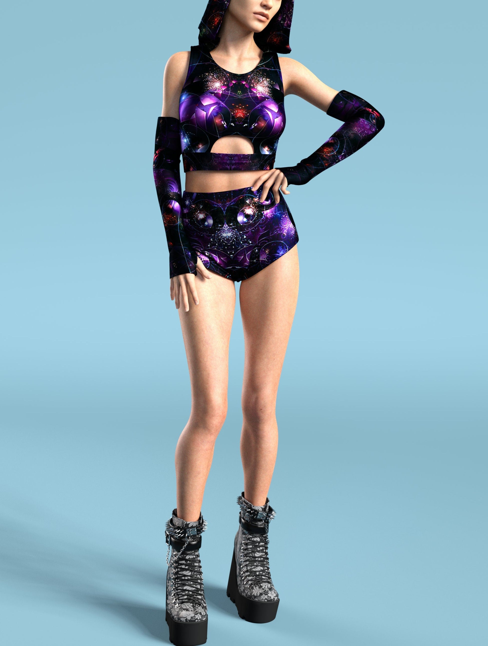 Cosmic Creations High Waist Shorts 2