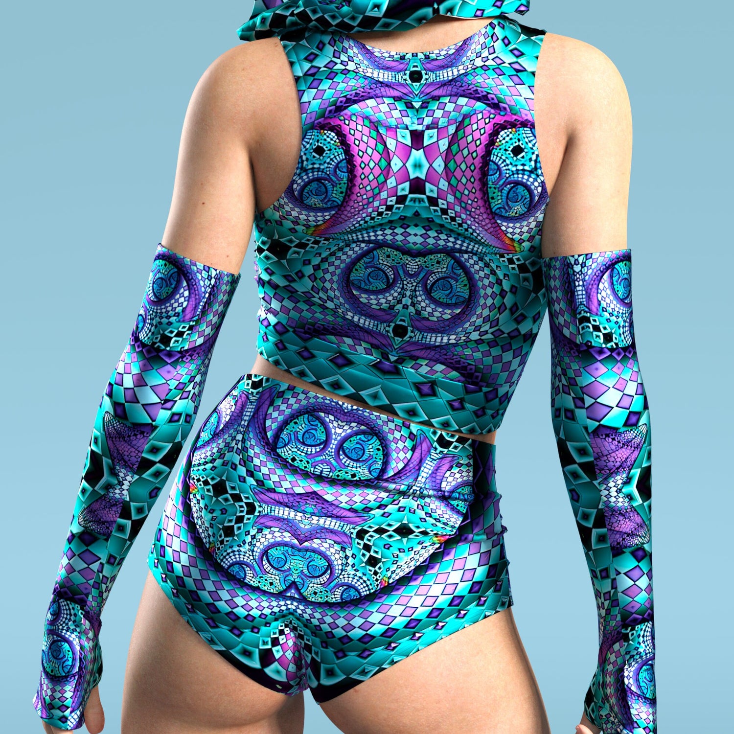 Jupiter Clown Hooded Set Blue
