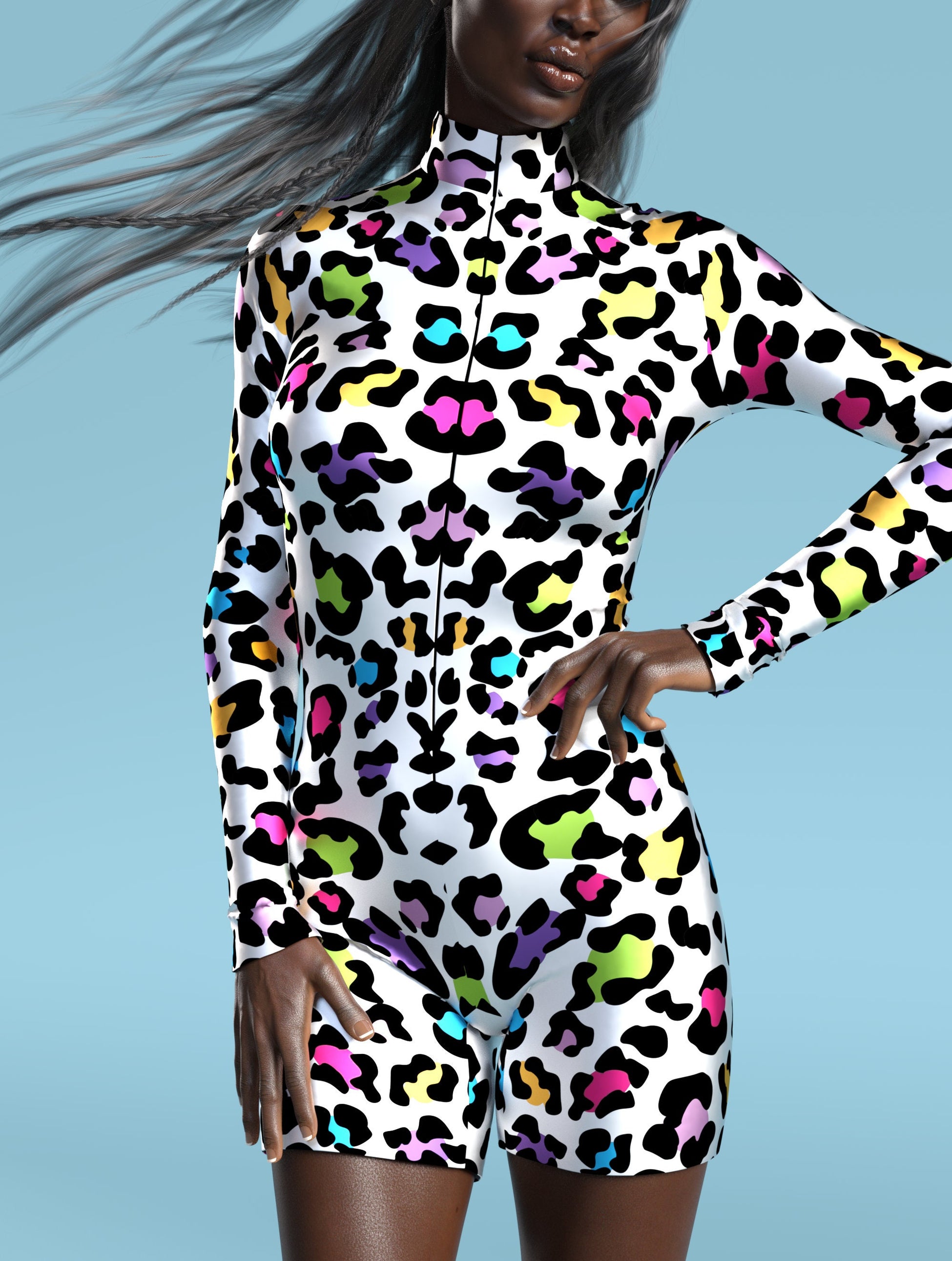 Festival Cheetah Biker Costume 1