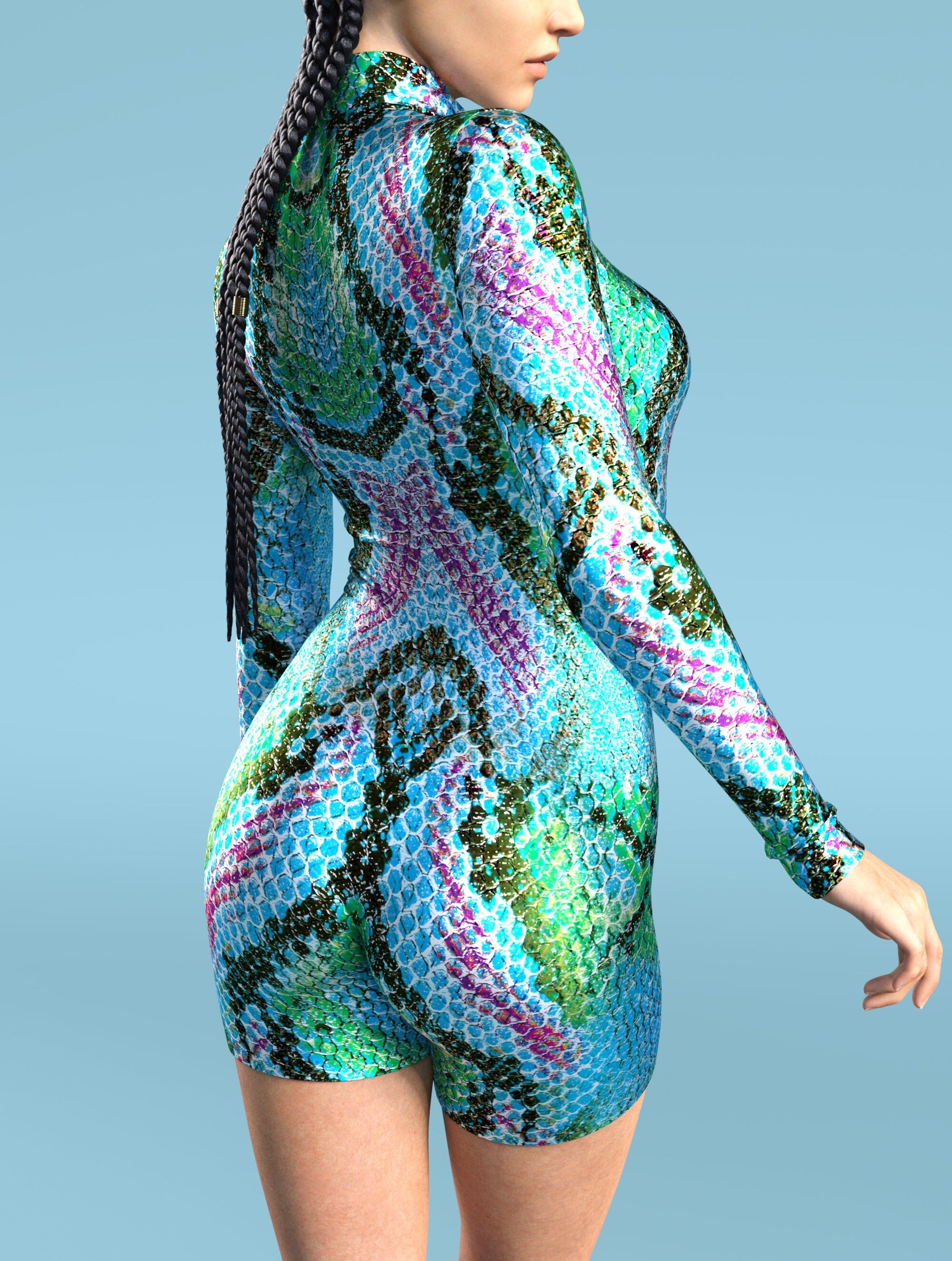 Crocodile Dundy Biker Costume 2