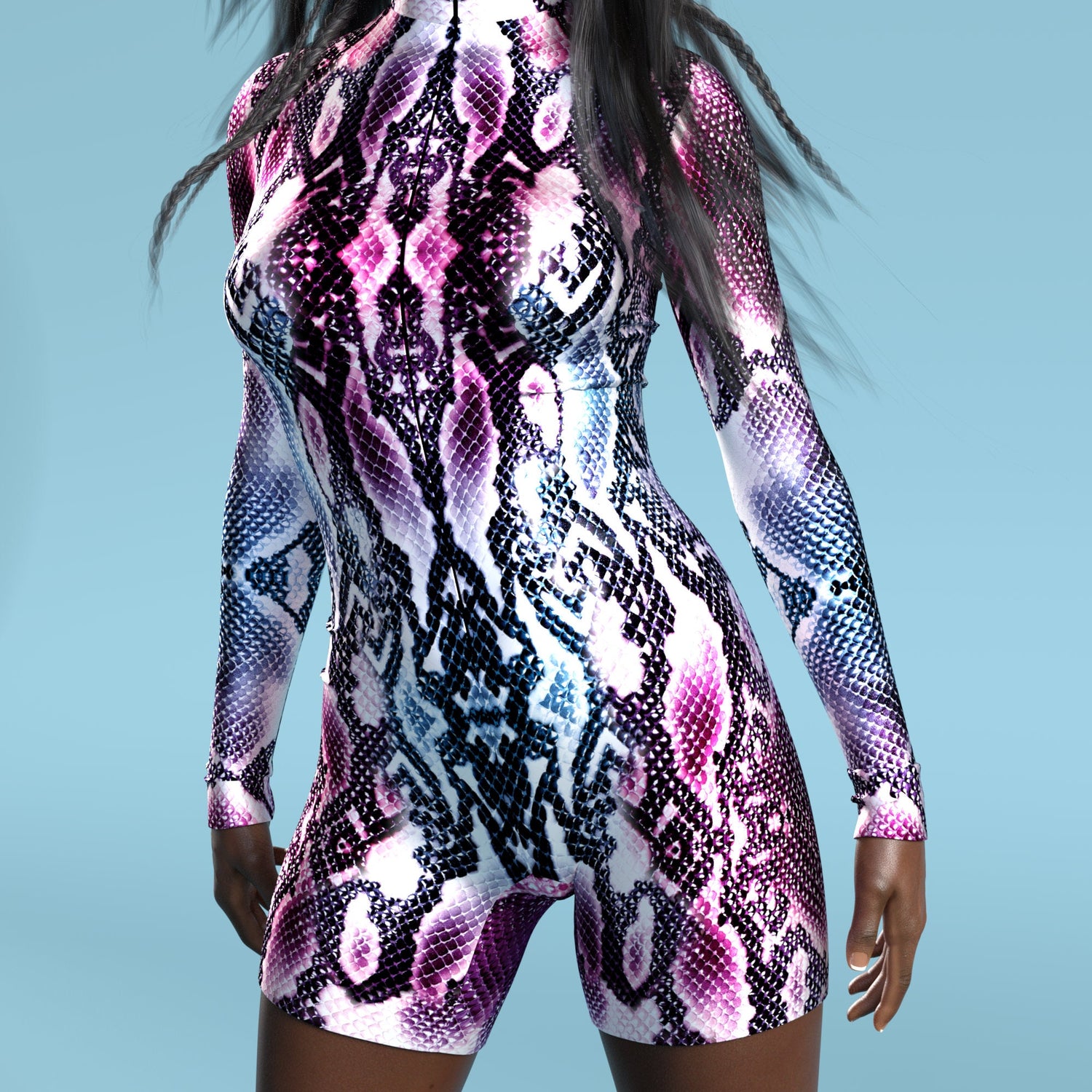 Purple Piton Biker Costume