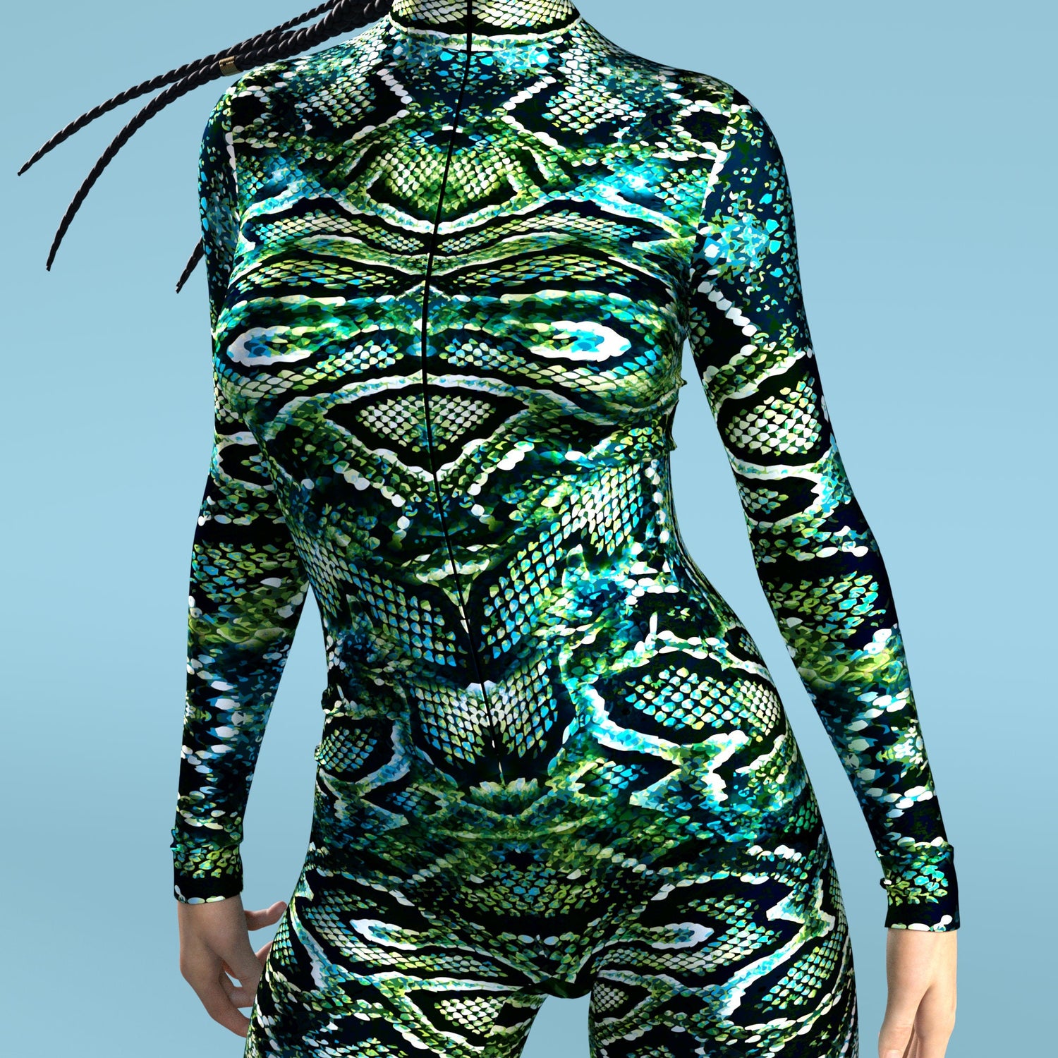 Green Anaconda Biker Costume